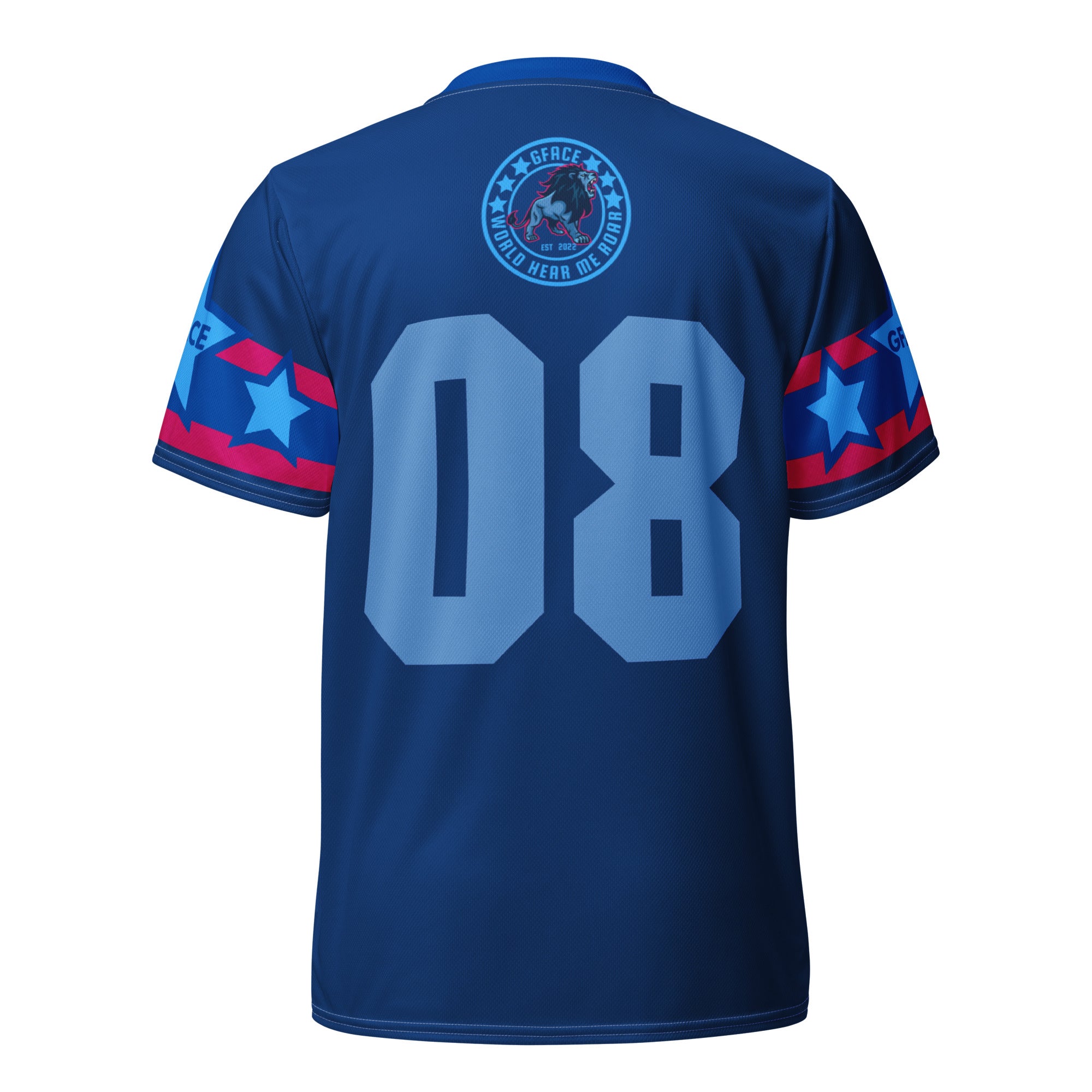 Unisex Blue GFACE Sports Jersey World Hear Me Roar