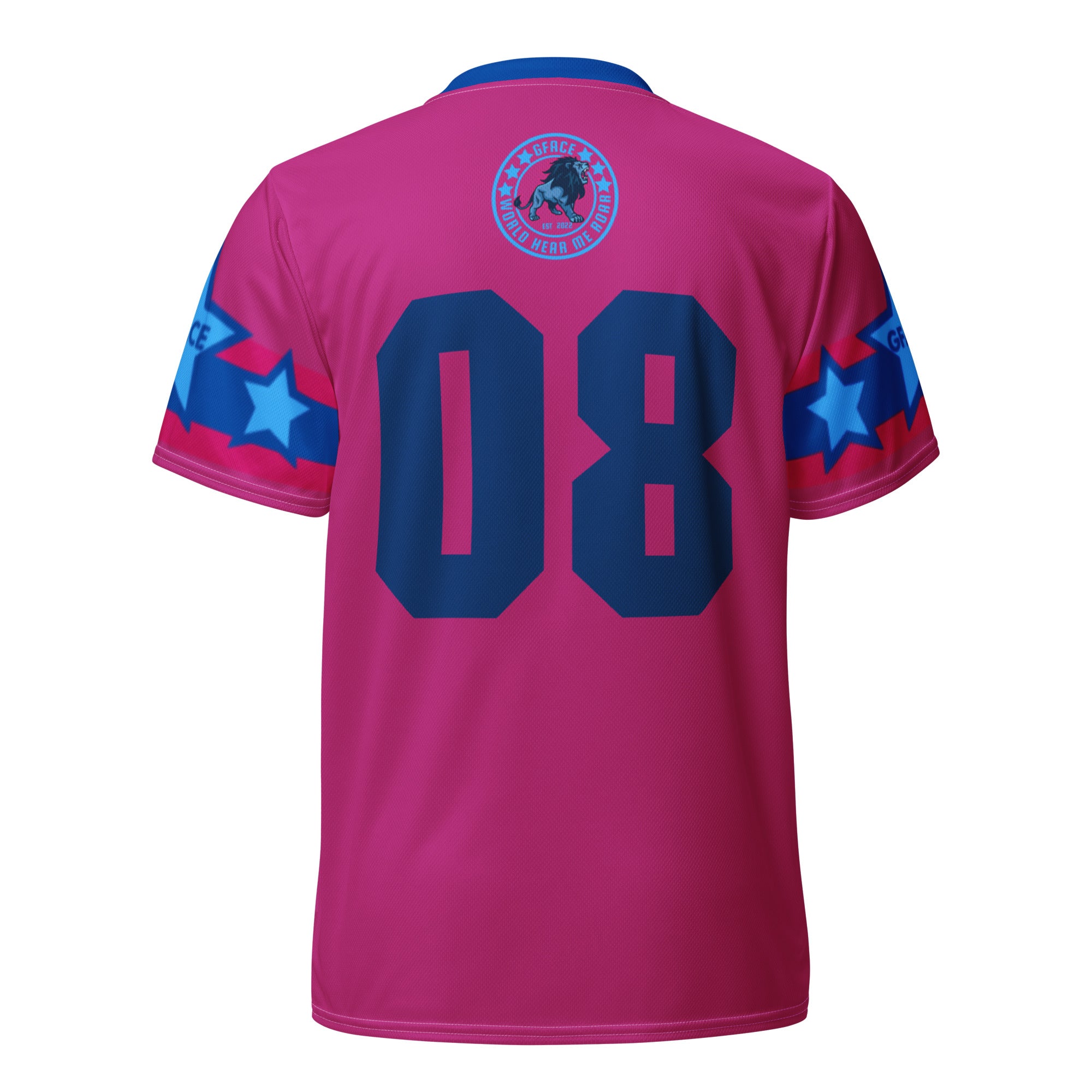 Recycled Pink Unisex GFACE Sports Jersey World Hear Me Roar