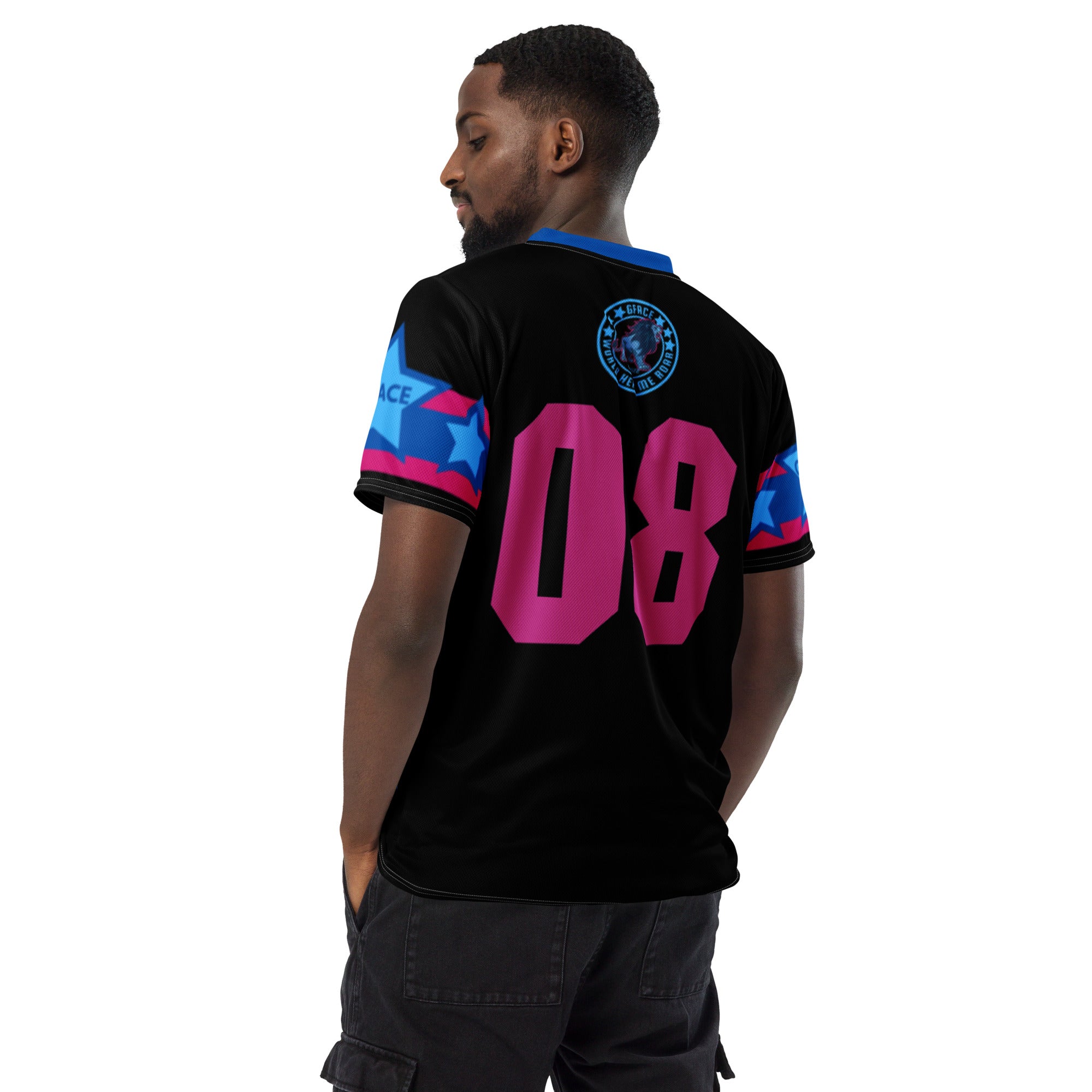 Unisex Black/Pink GFACE Sports Jersey World Hear Me Roar