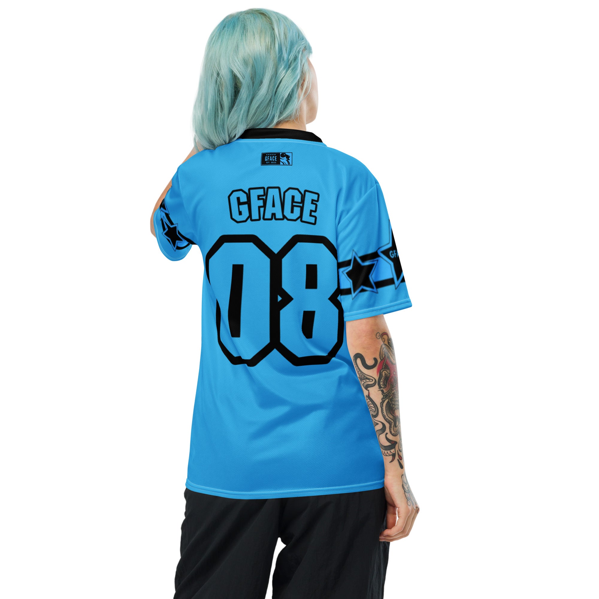 GFACE Infinity 08 Blue Recycled Unisex Sports Jersey