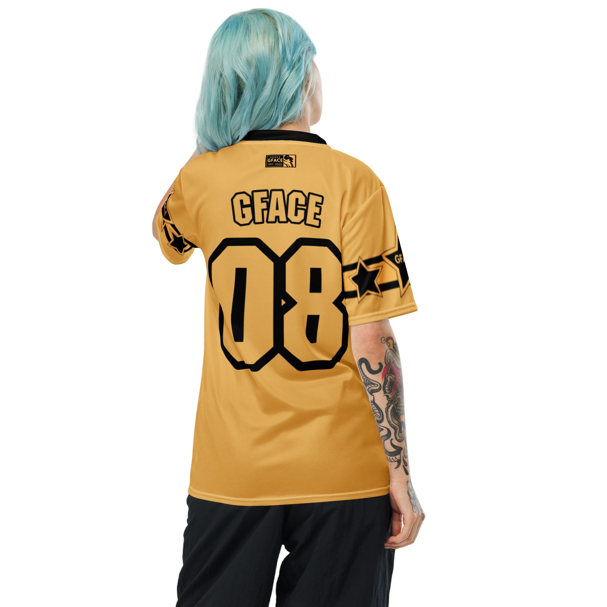 GFACE Infinity 08 Gold Recycled Unisex Sports Jersey