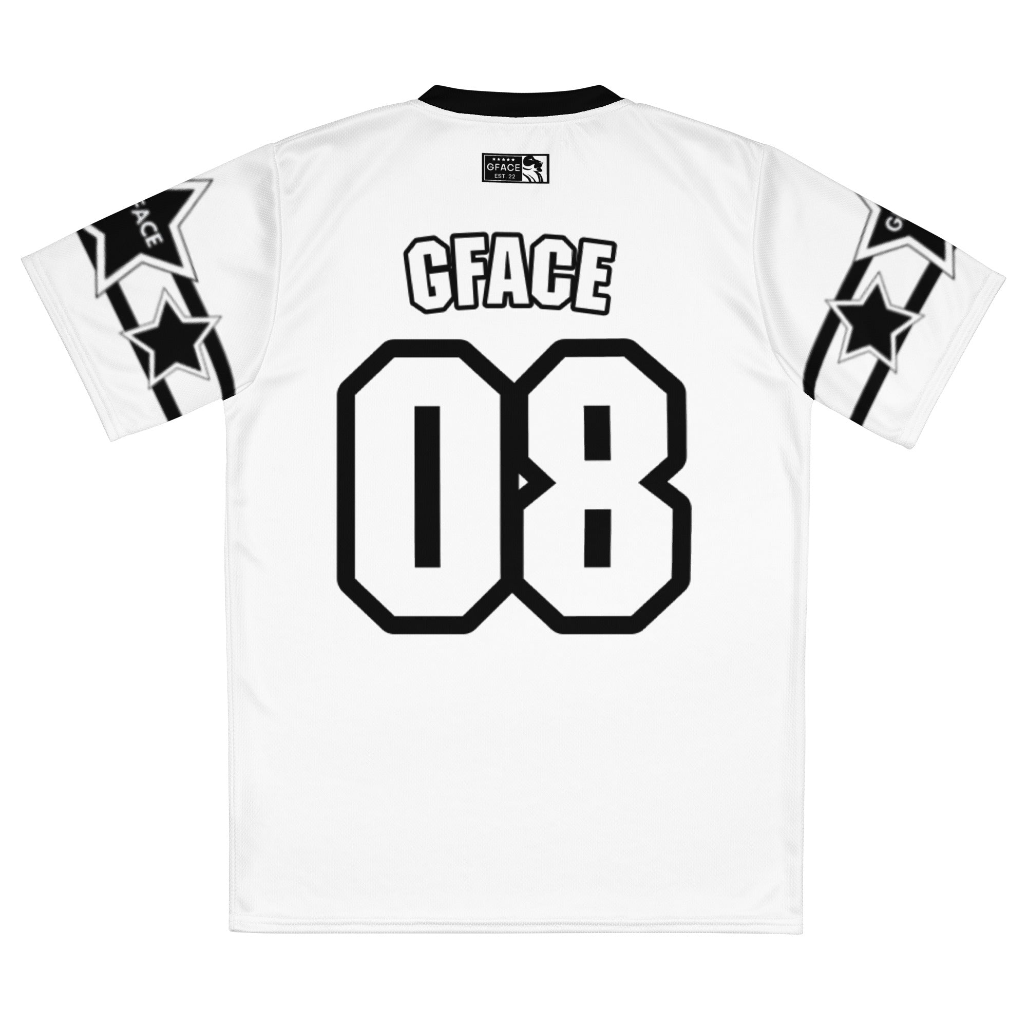 GFACE Infinty 08 White Recycled Unisex Sports Jersey