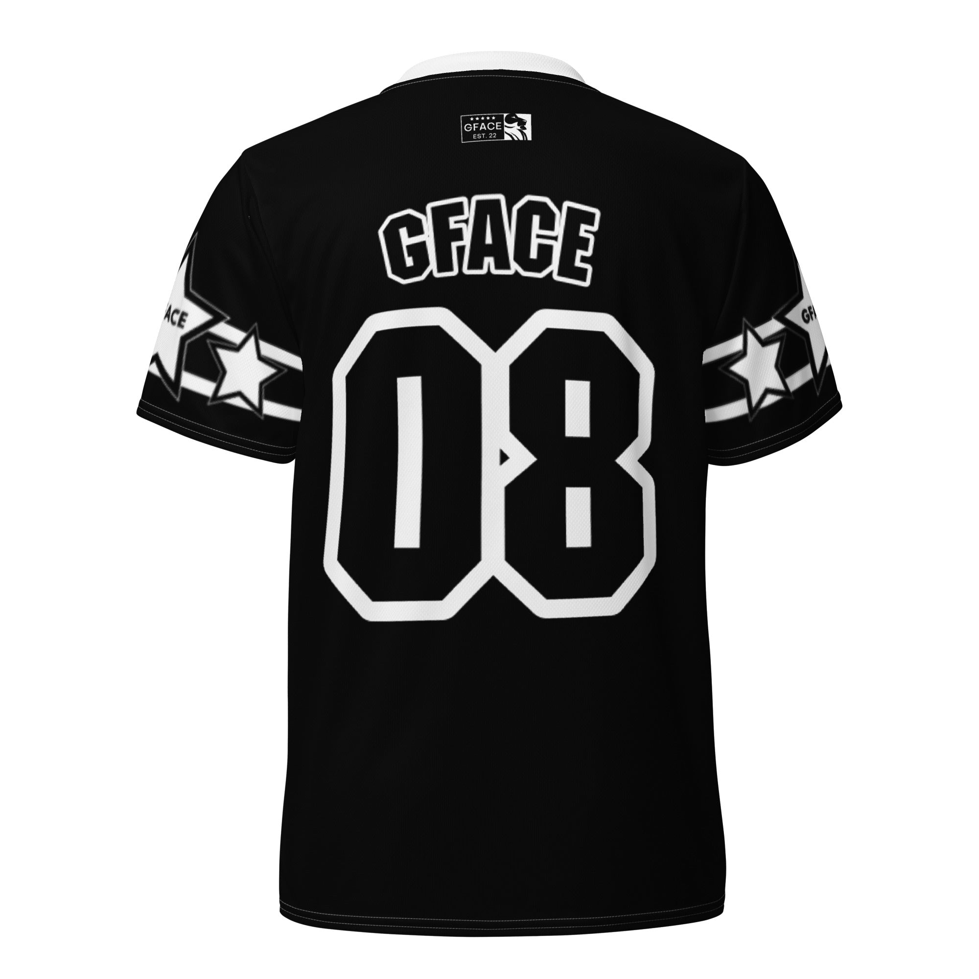 GFACE Infinity 08 Black/White Recycled Unisex Sports Jersey