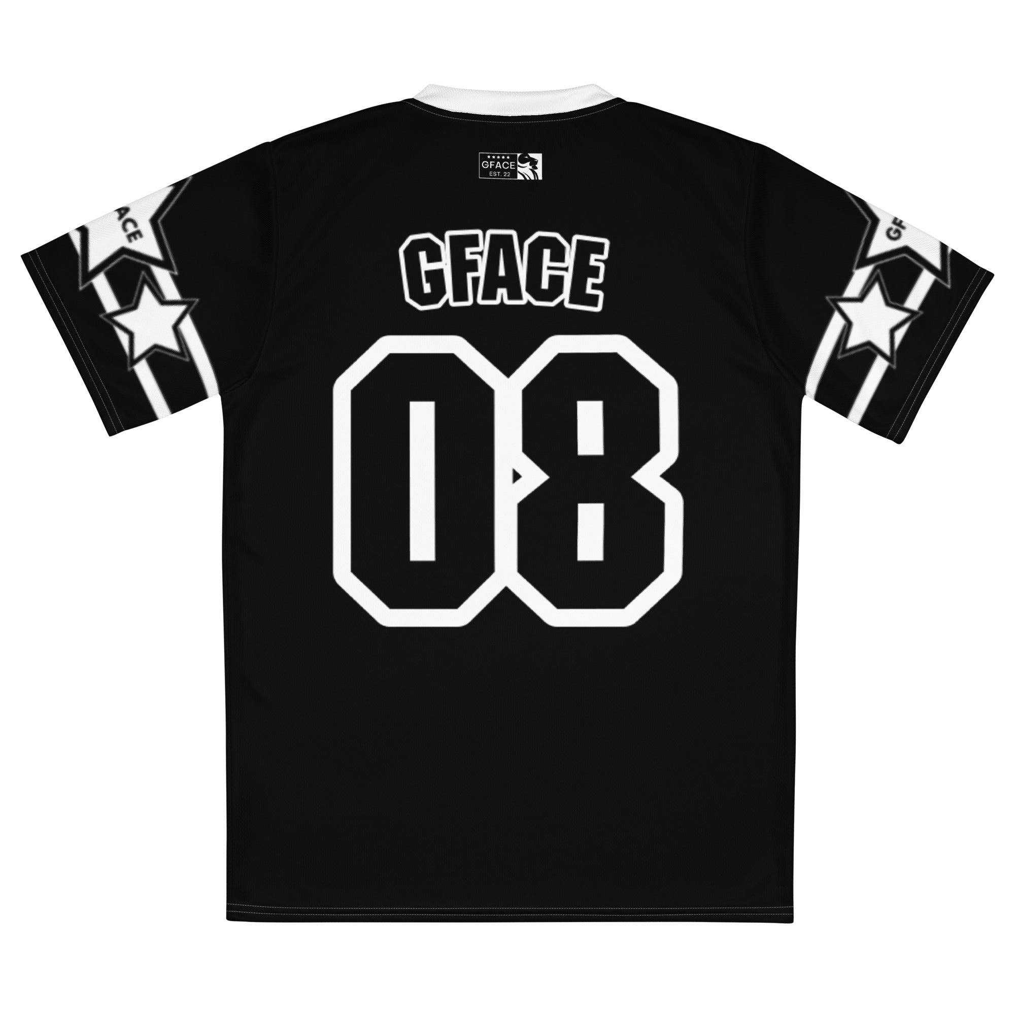 GFACE Infinity 08 Black/White Recycled Unisex Sports Jersey