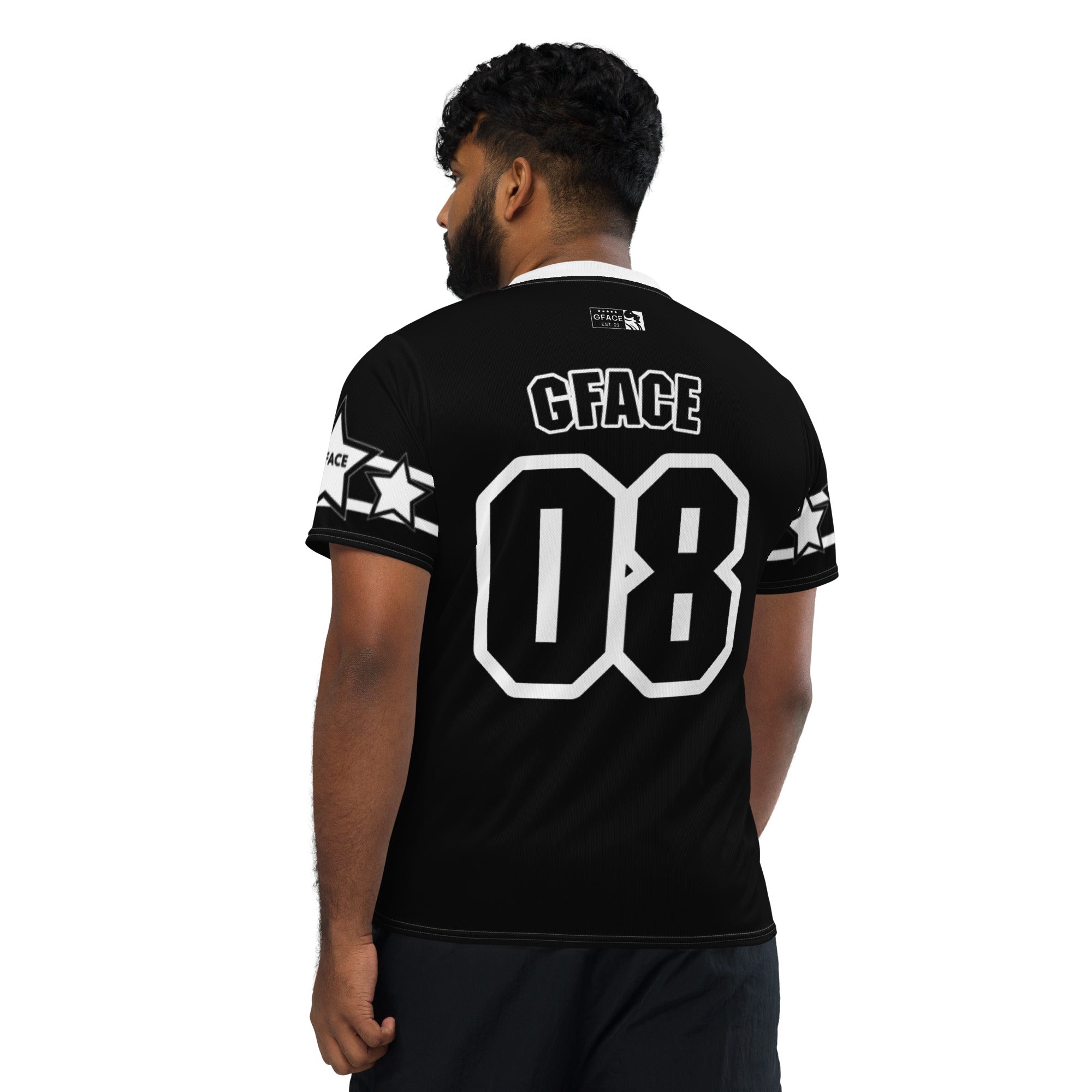 GFACE Infinity 08 Black/White Recycled Unisex Sports Jersey