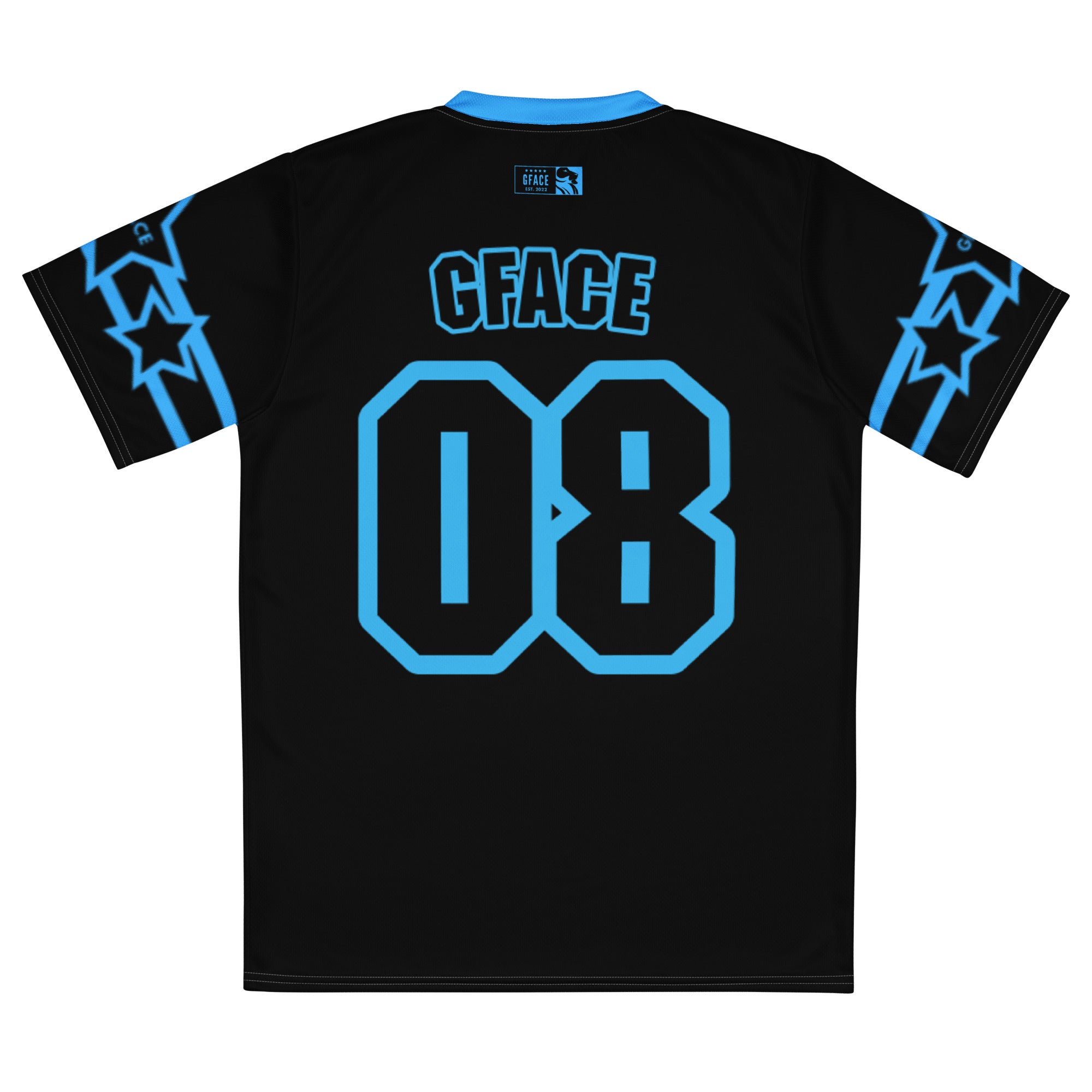 GFACE Infinity 08 Black/Blue Recycled Unisex Sports Jersey