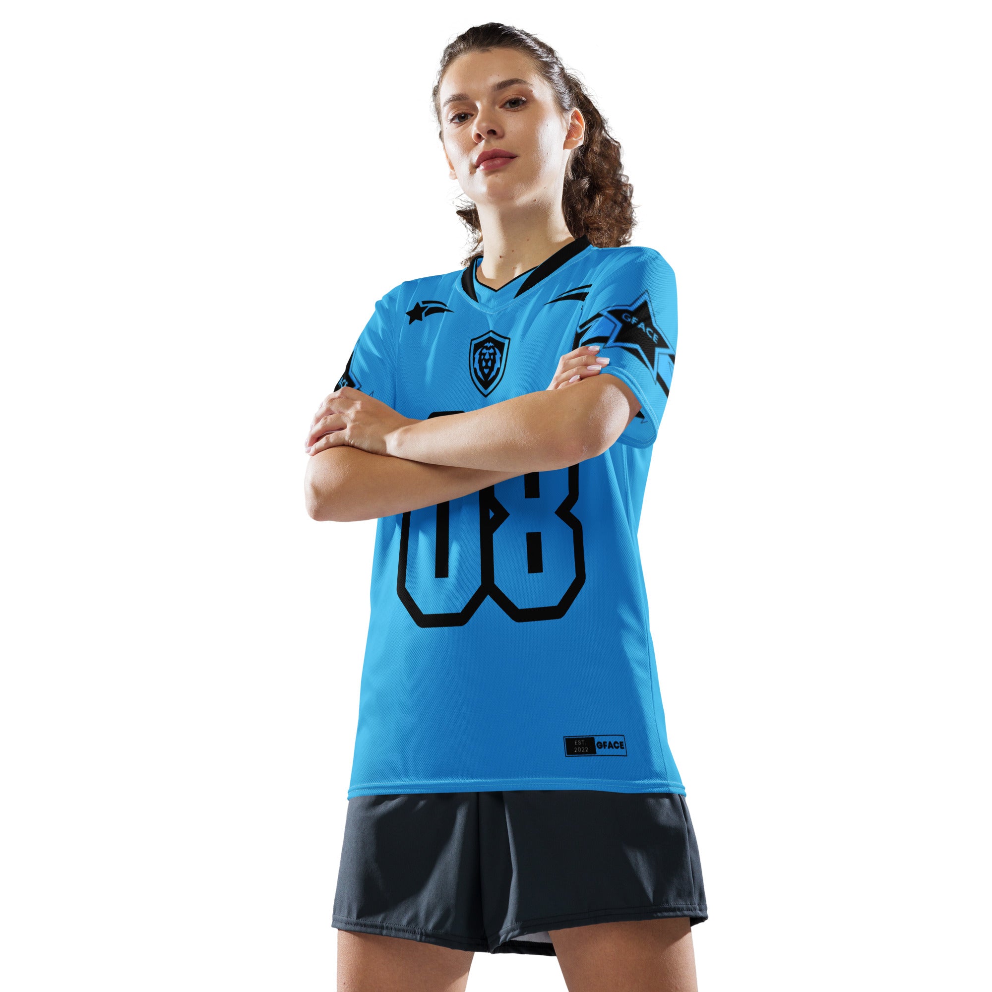 GFACE Infinity 08 Blue Recycled Unisex Sports Jersey