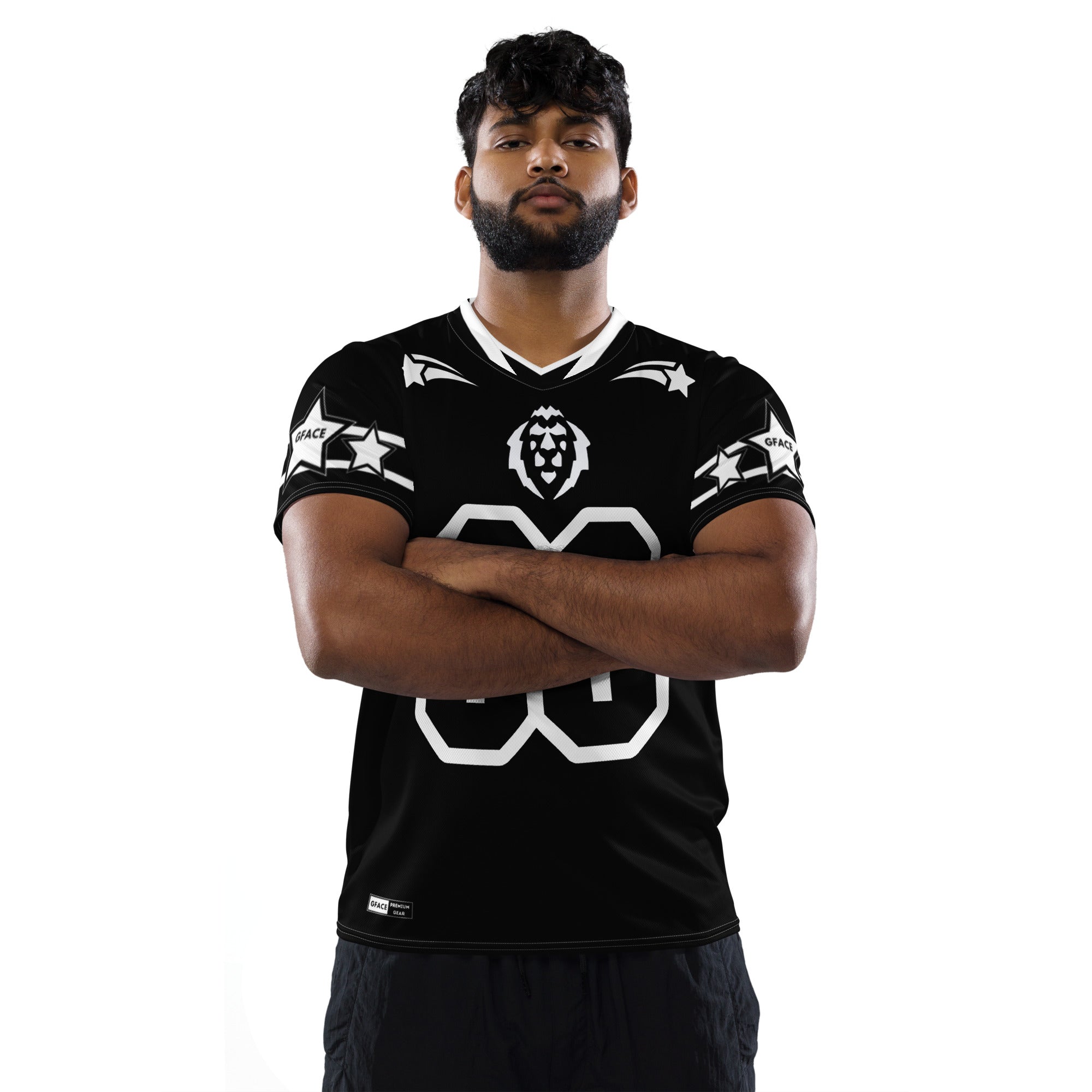 GFACE Infinity 08 Black/White Recycled Unisex Sports Jersey