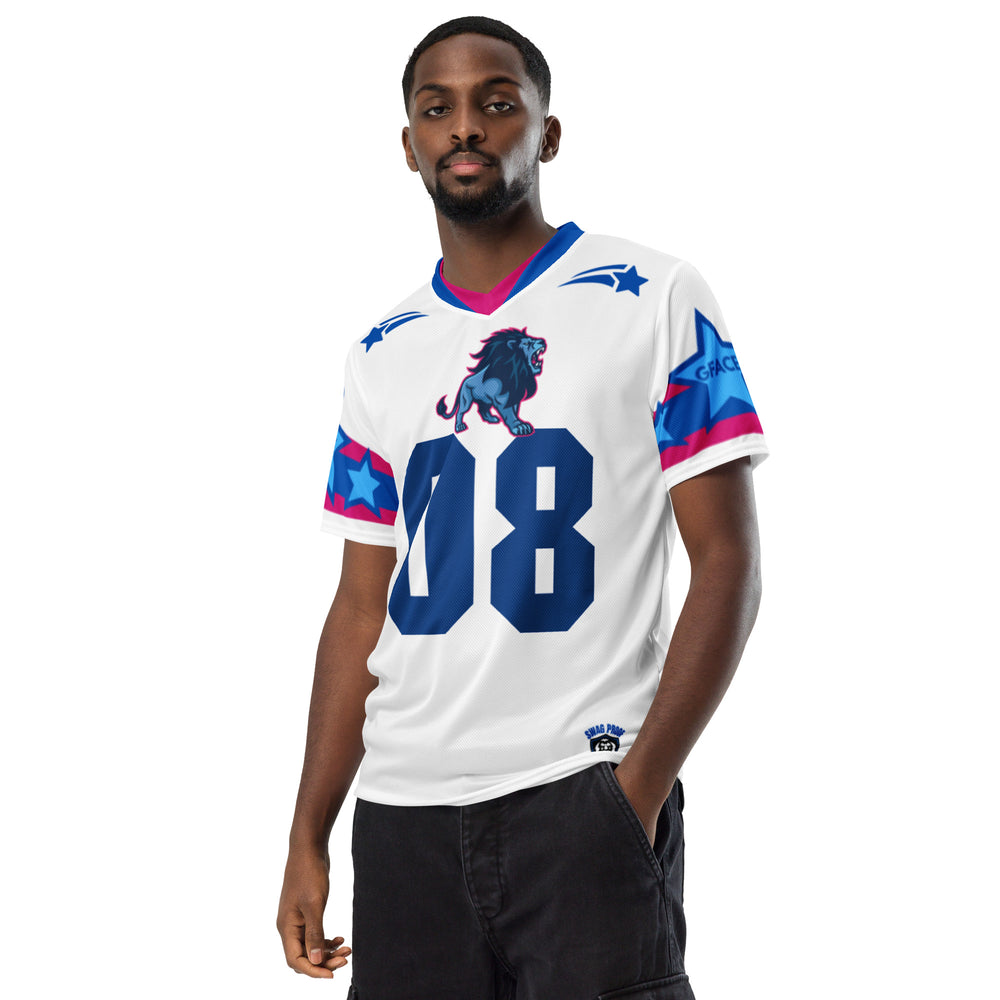 Unisex White GFACE Swag Sports Jersey World Hear Me Roar