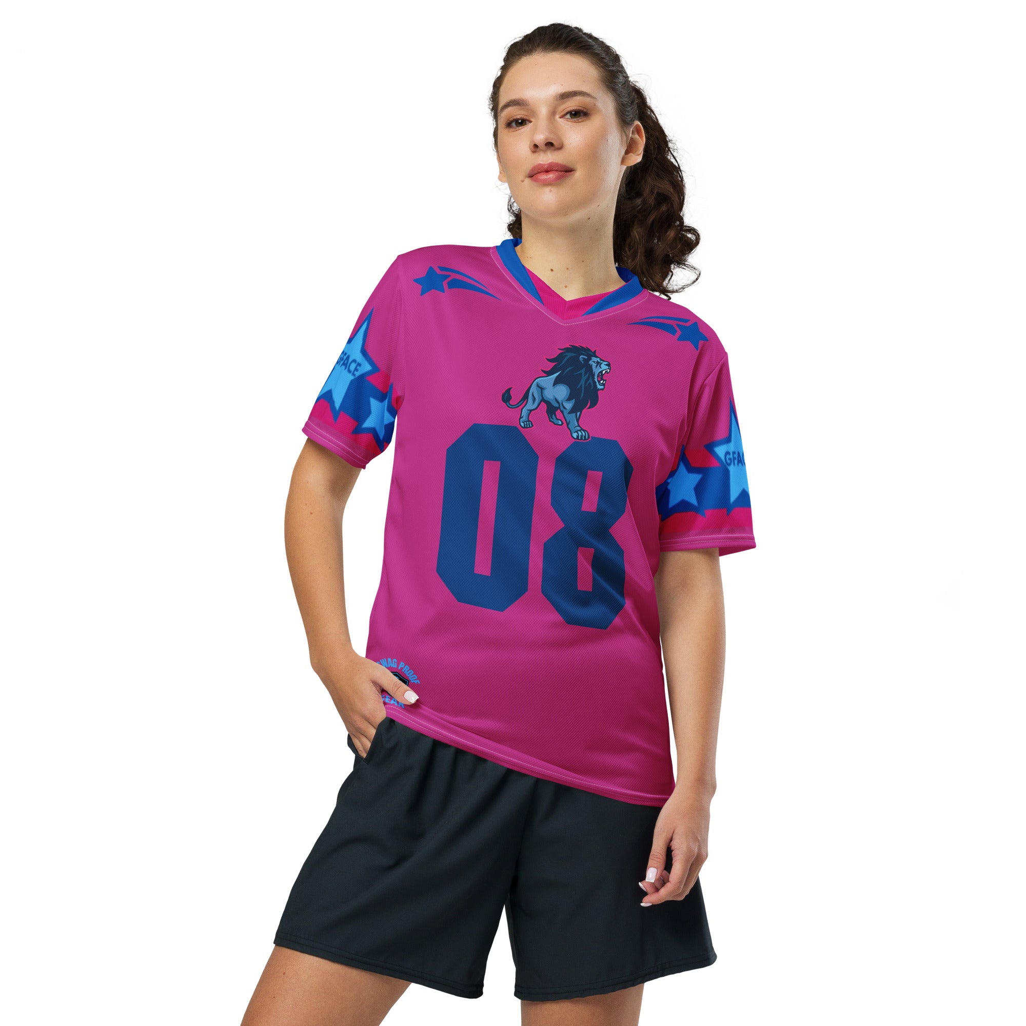 Recycled Pink Unisex GFACE Sports Jersey World Hear Me Roar