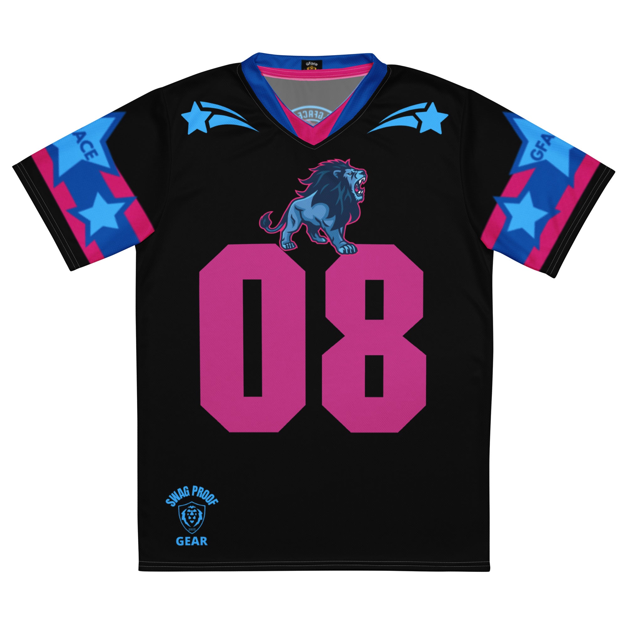 Recycled Black/Pink Unisex GFACE Sports Jersey World Hear Me Roar