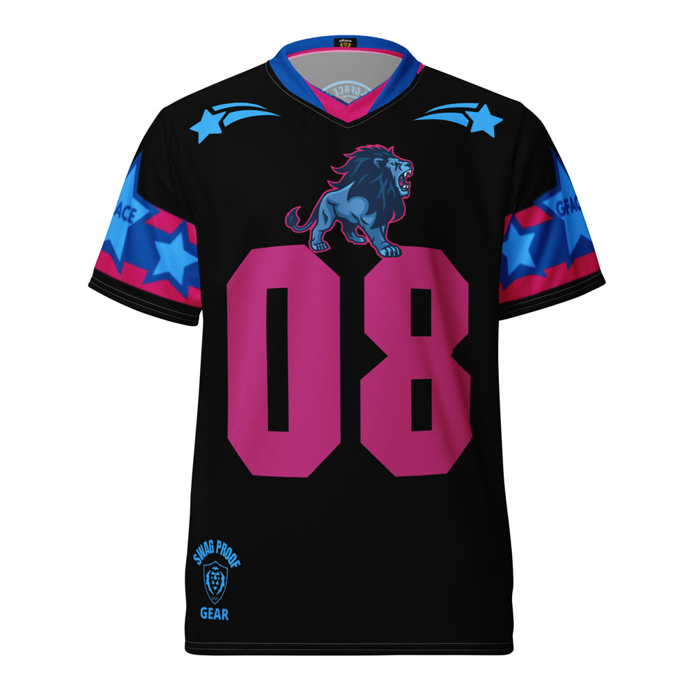 Recycled Black/Pink Unisex GFACE Sports Jersey World Hear Me Roar