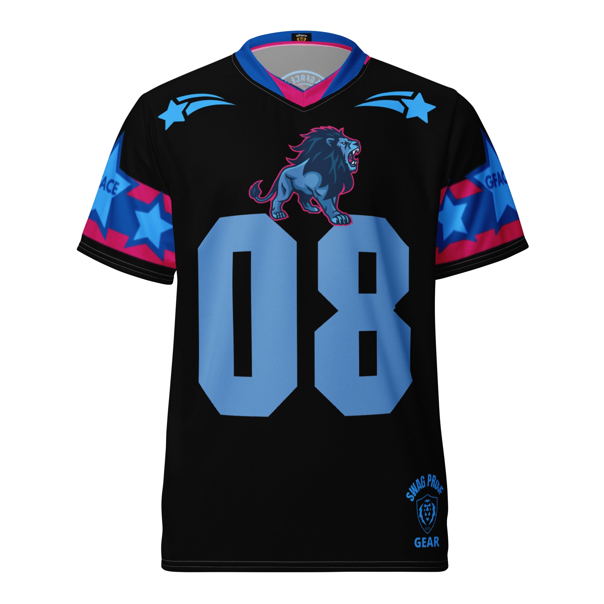 Unisex Black/Blue GFACE Sports Jersey World Hear Me Roar