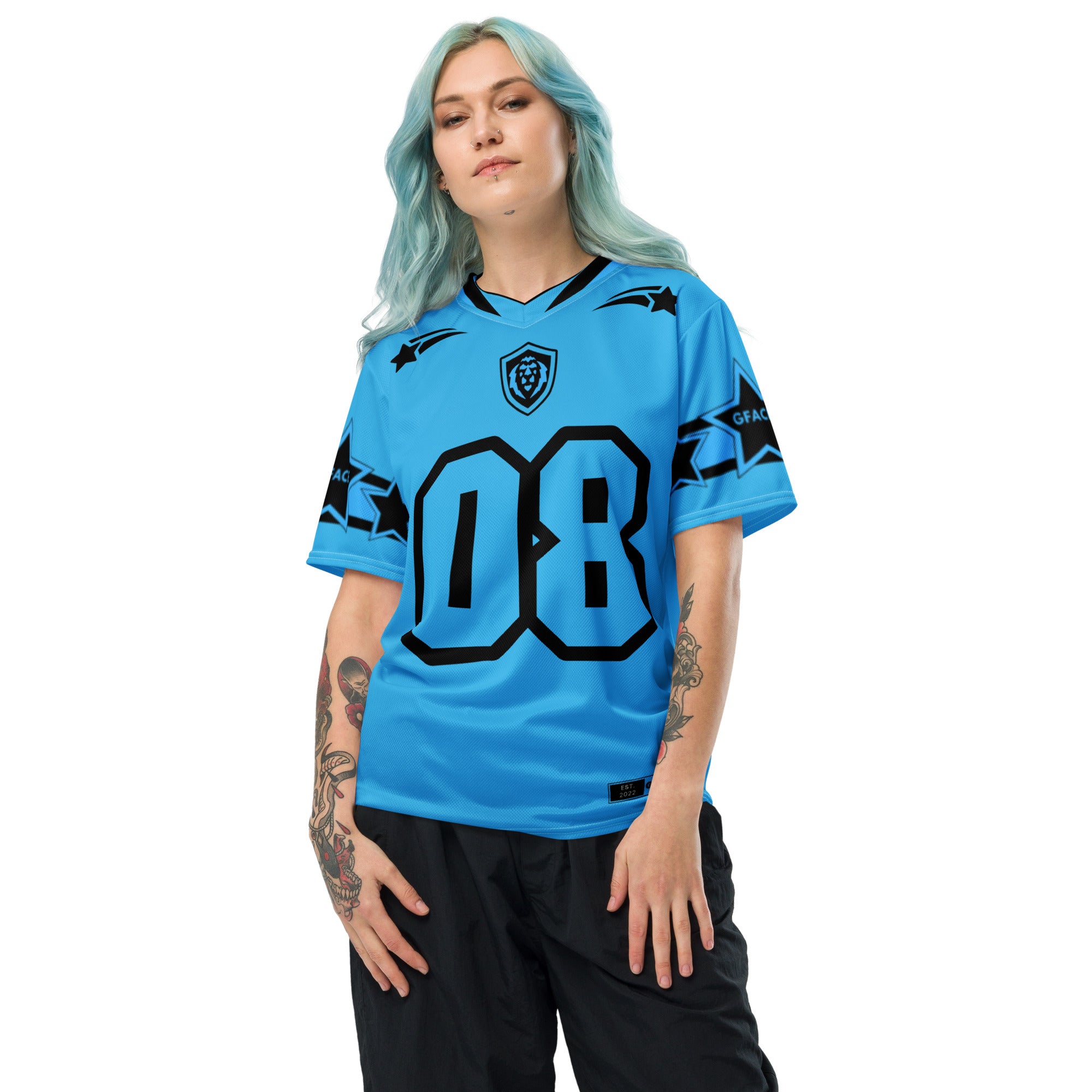 GFACE Infinity 08 Blue Recycled Unisex Sports Jersey