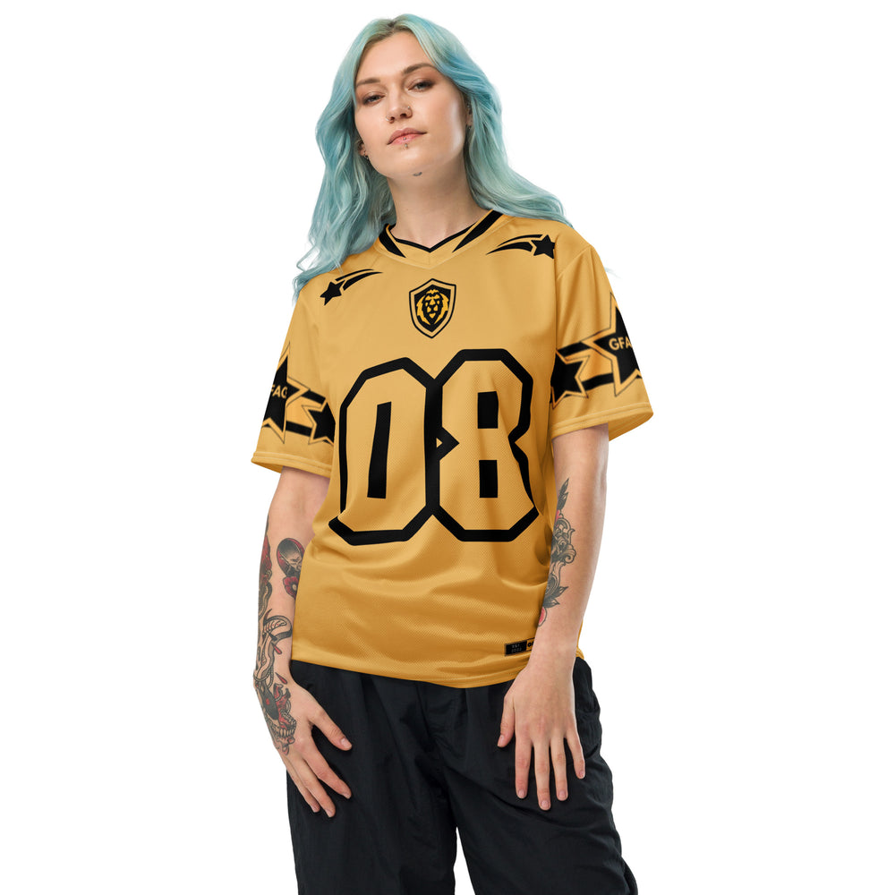 GFACE Infinity 08 Gold Recycled Unisex Sports Jersey