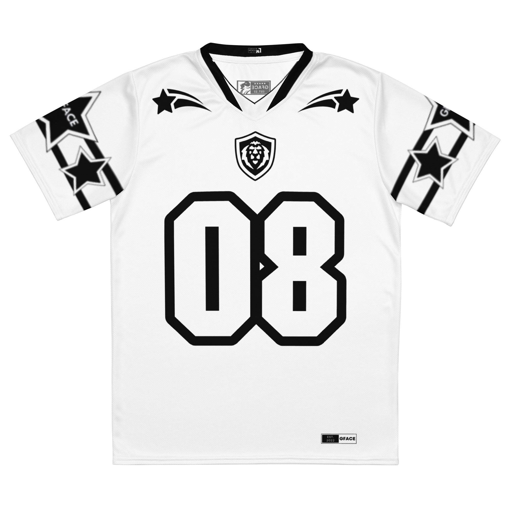 GFACE Infinty 08 White Recycled Unisex Sports Jersey