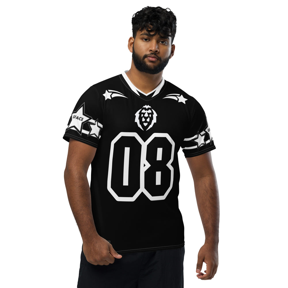 GFACE Infinity 08 Black/White Recycled Unisex Sports Jersey