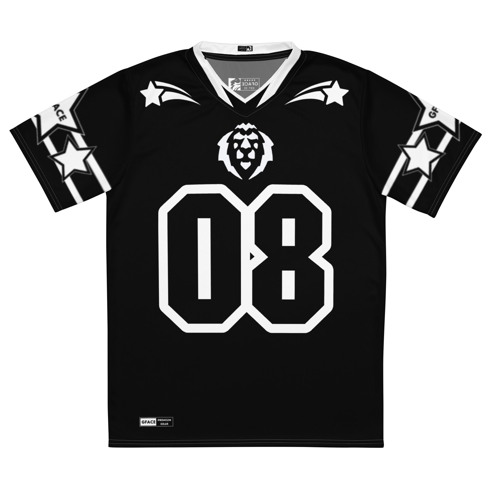 GFACE Infinity 08 Black/White Recycled Unisex Sports Jersey