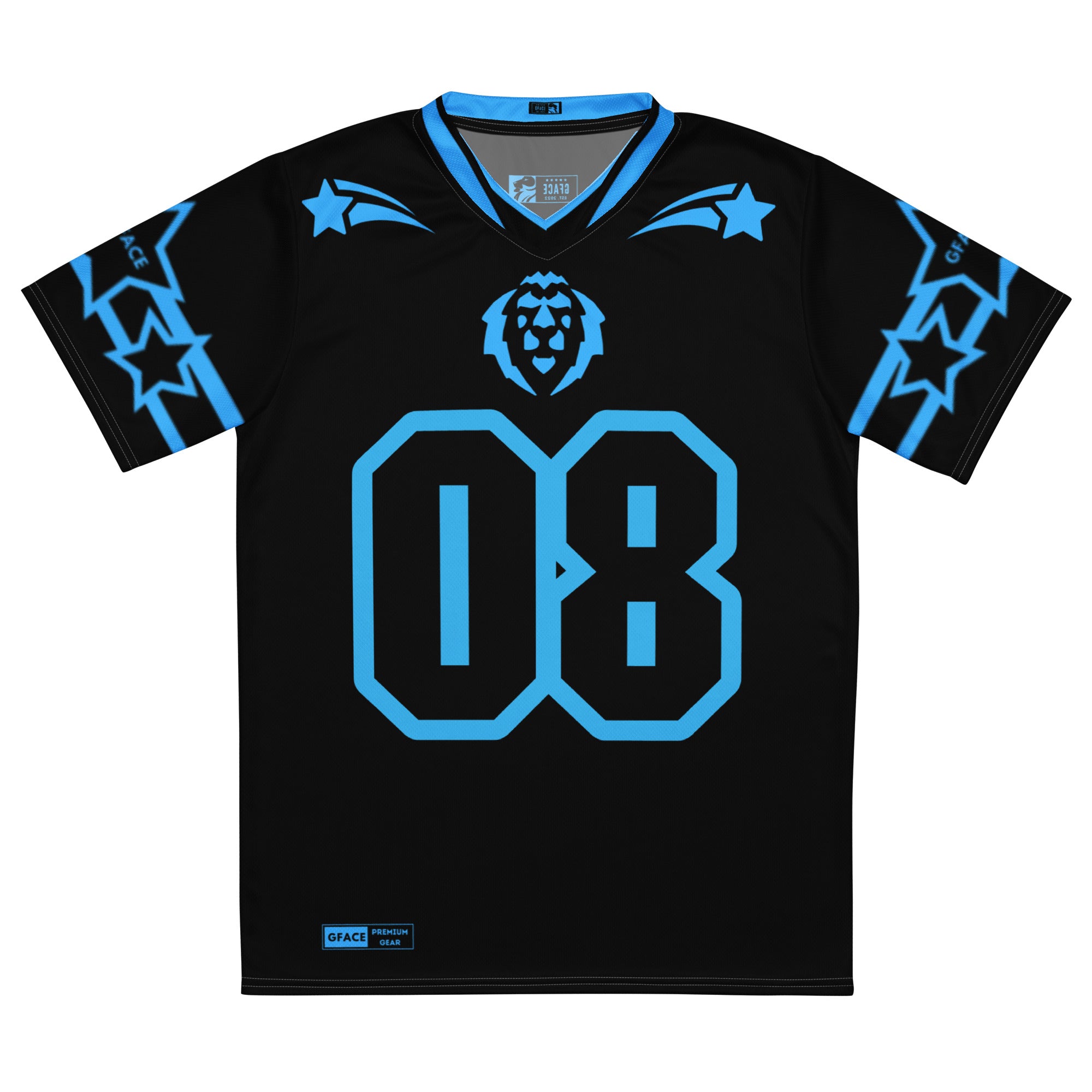 GFACE Infinity 08 Black/Blue Recycled Unisex Sports Jersey