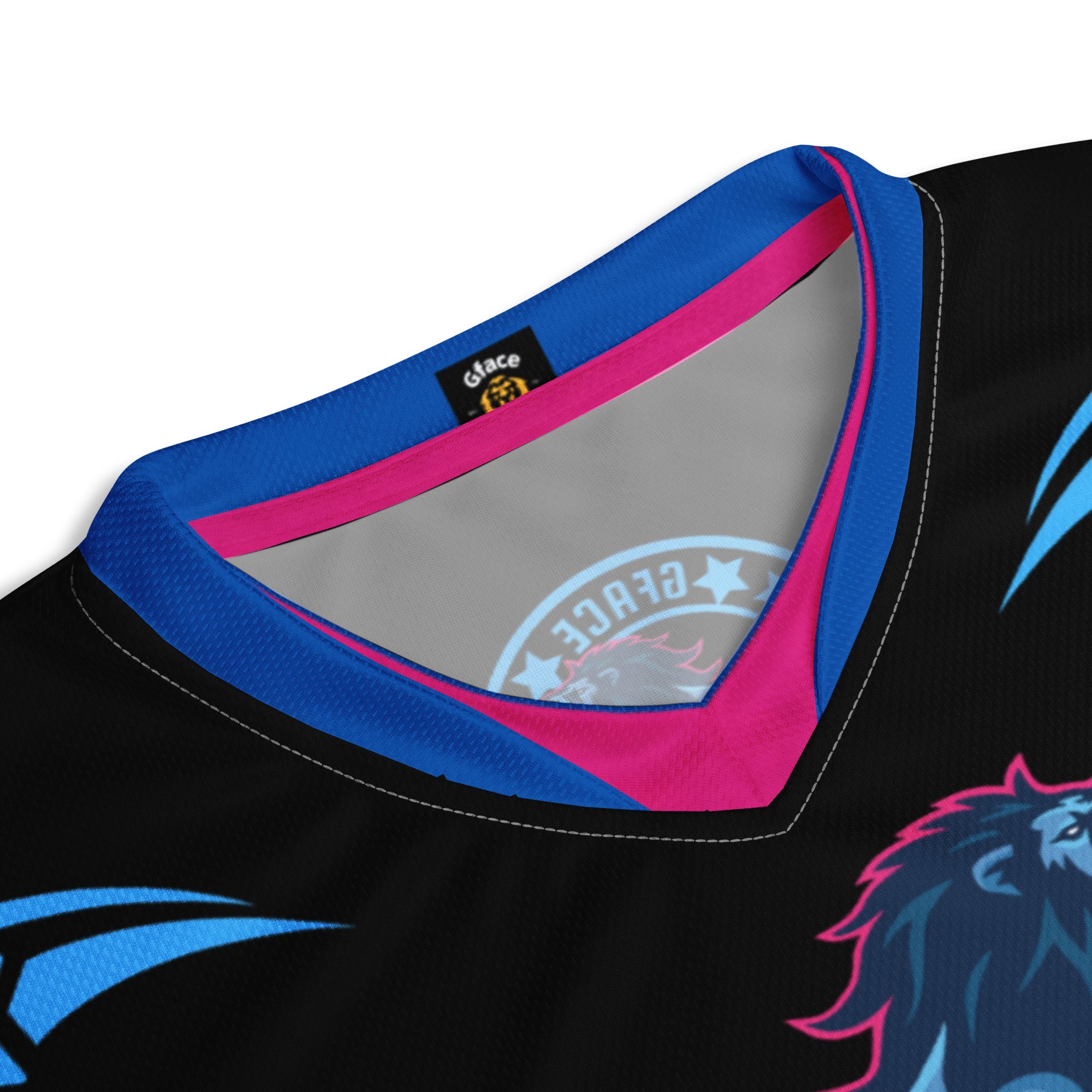 Recycled Black/Blue Unisex GFACE Sports Jersey World Hear Me Roar