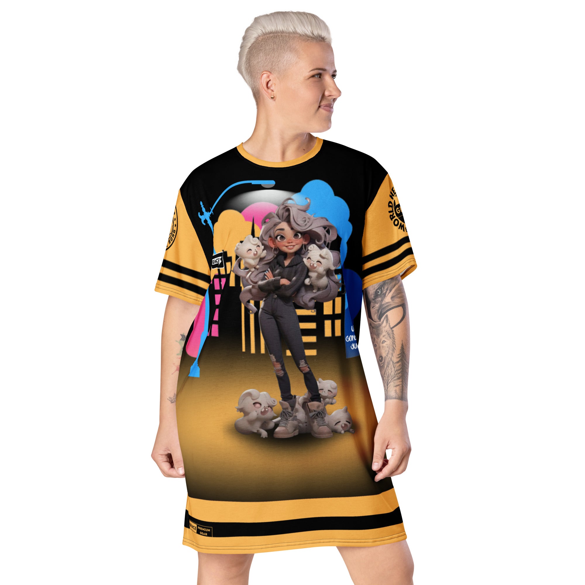 Gface Sporty T-shirt Dress Betty Boop Kitty