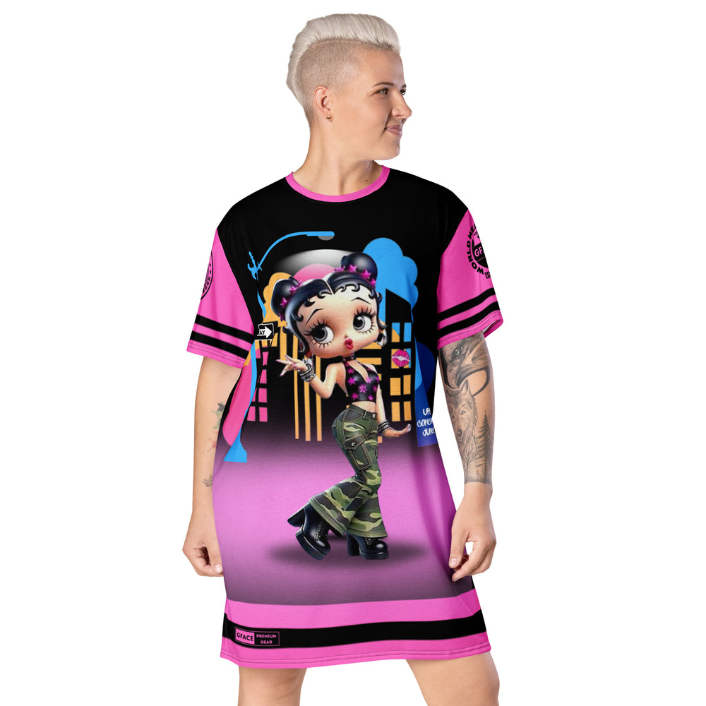 Gface Sporty T-shirt Dress Betty Boop Kiss