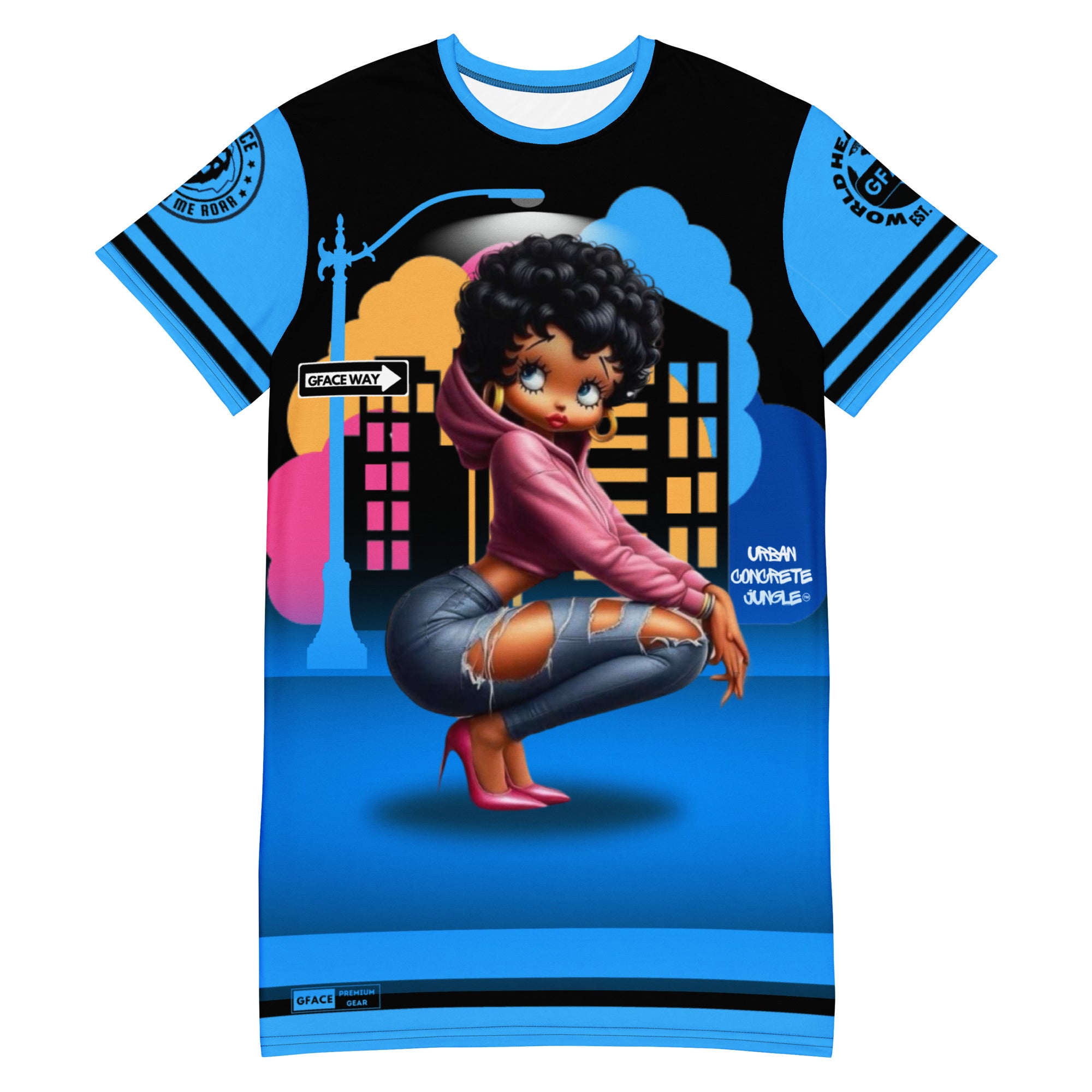 Gface Sporty T-shirt Dress Betty Boop Swag