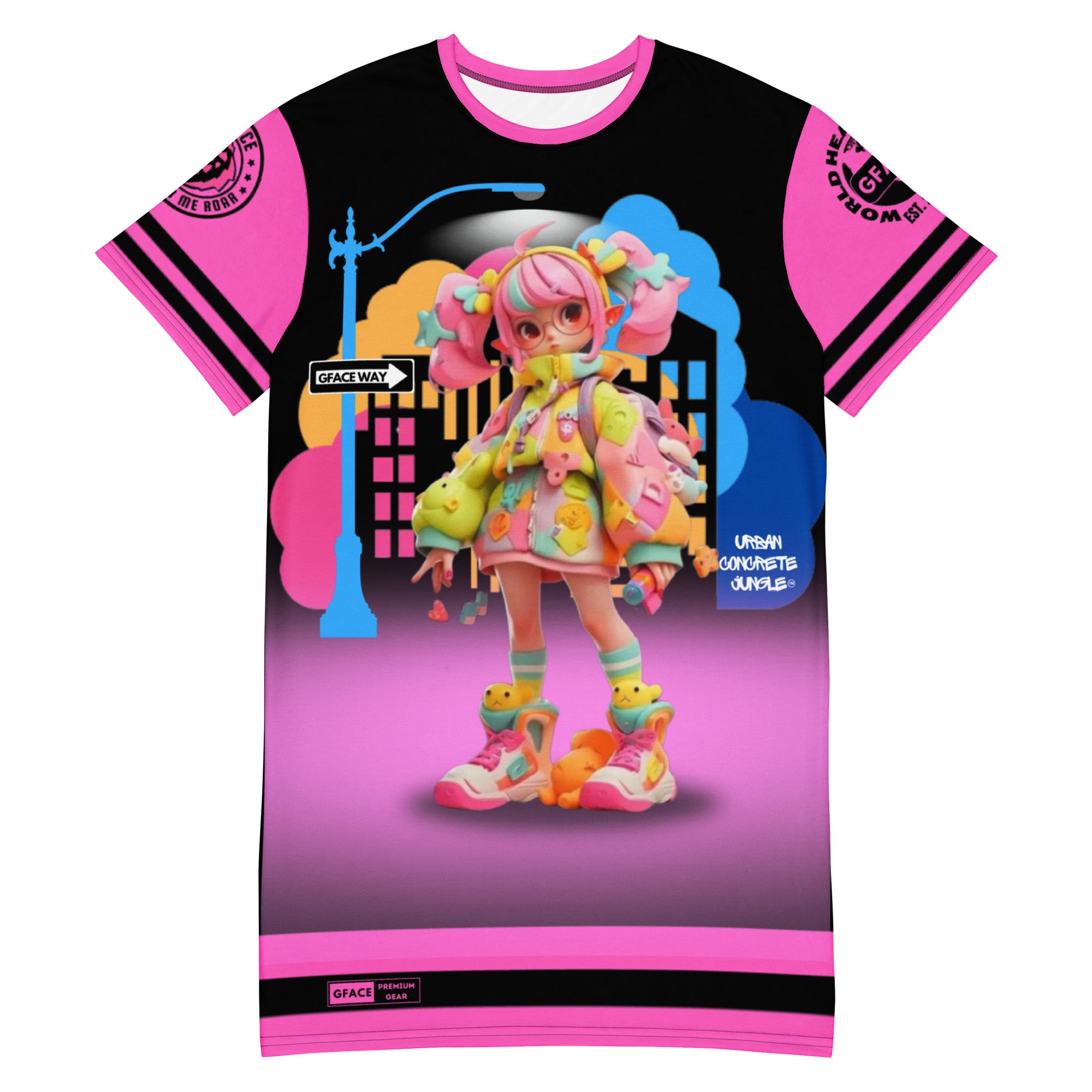 Gface Sporty T-shirt Dress Candy Crush