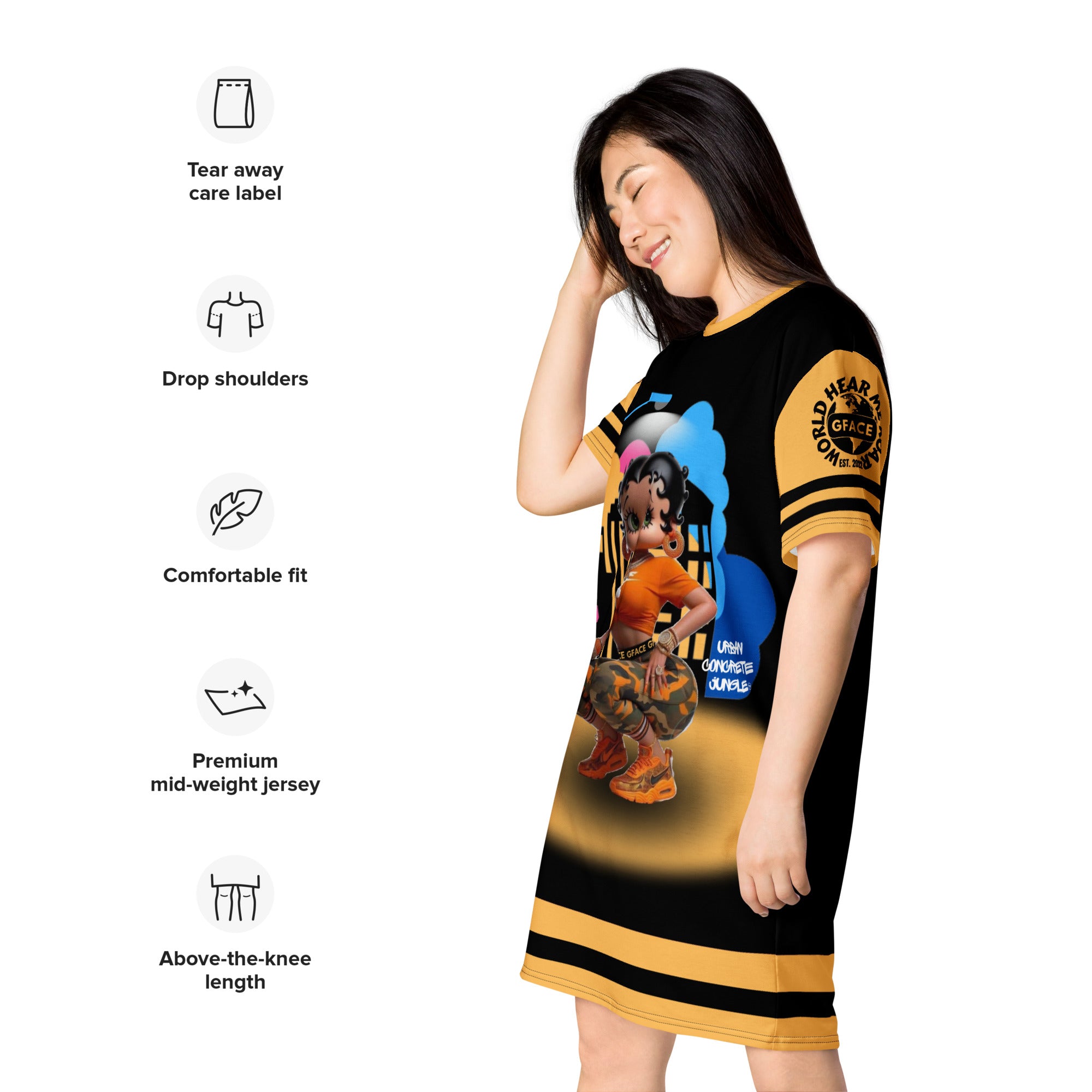 Gface Sporty T-shirt Dress Betty Boop BOO