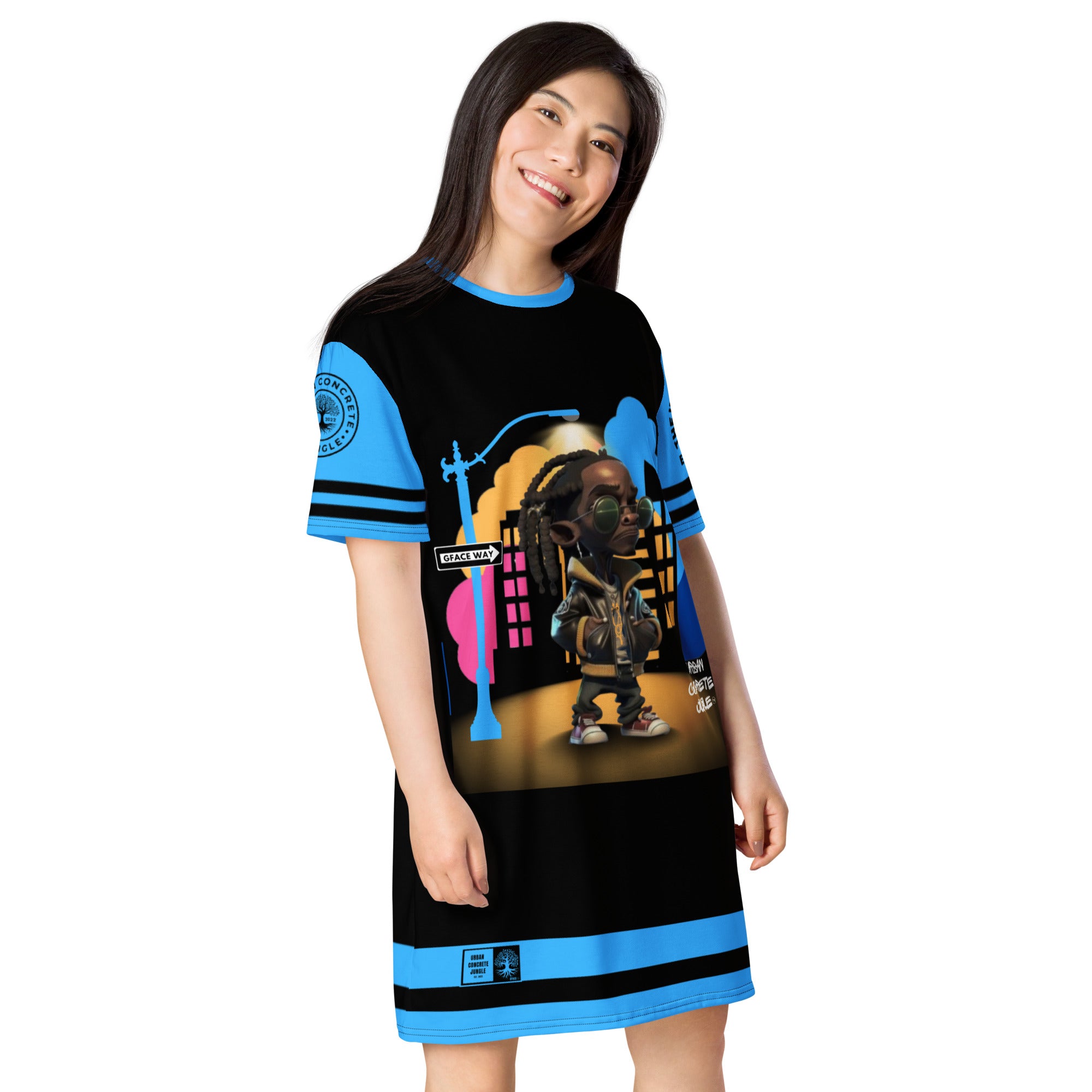 T-shirt dress GFACE ICON Urban Concrete Jungle