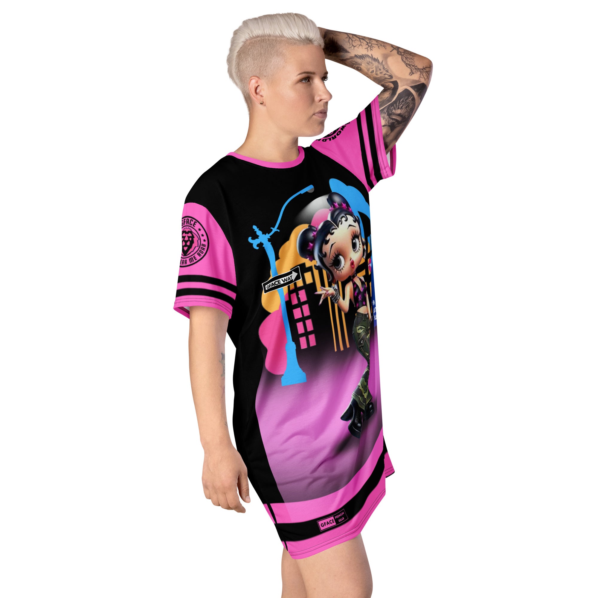 Gface Sporty T-shirt Dress Betty Boop Kiss