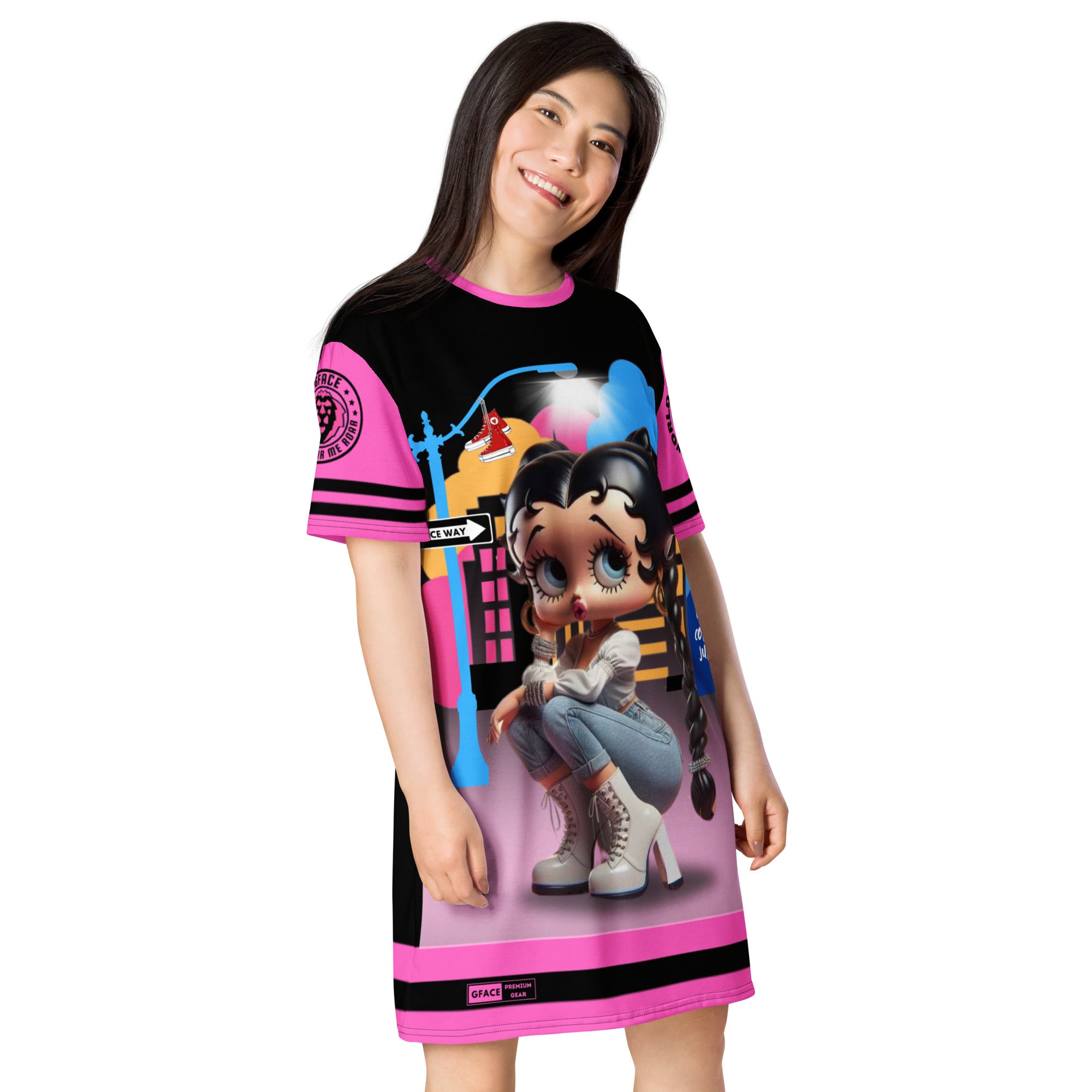 Gface T-shirt Dress Betty Boop Pony Tail