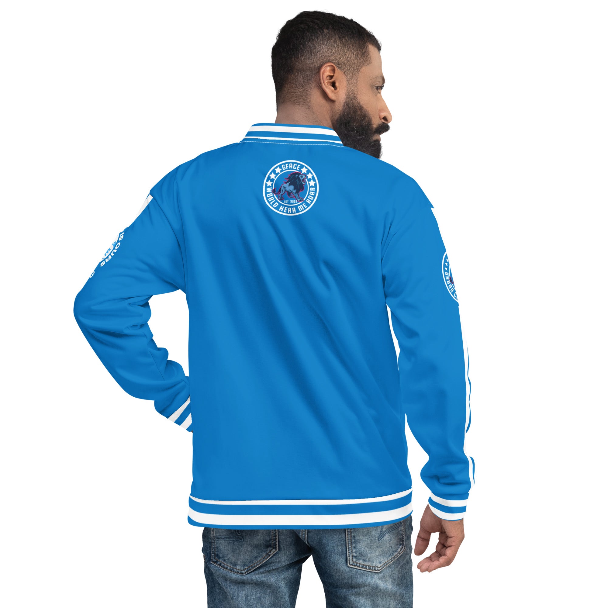 Unisex (W/L.Blue) Bomber Jacket GFACE Sport