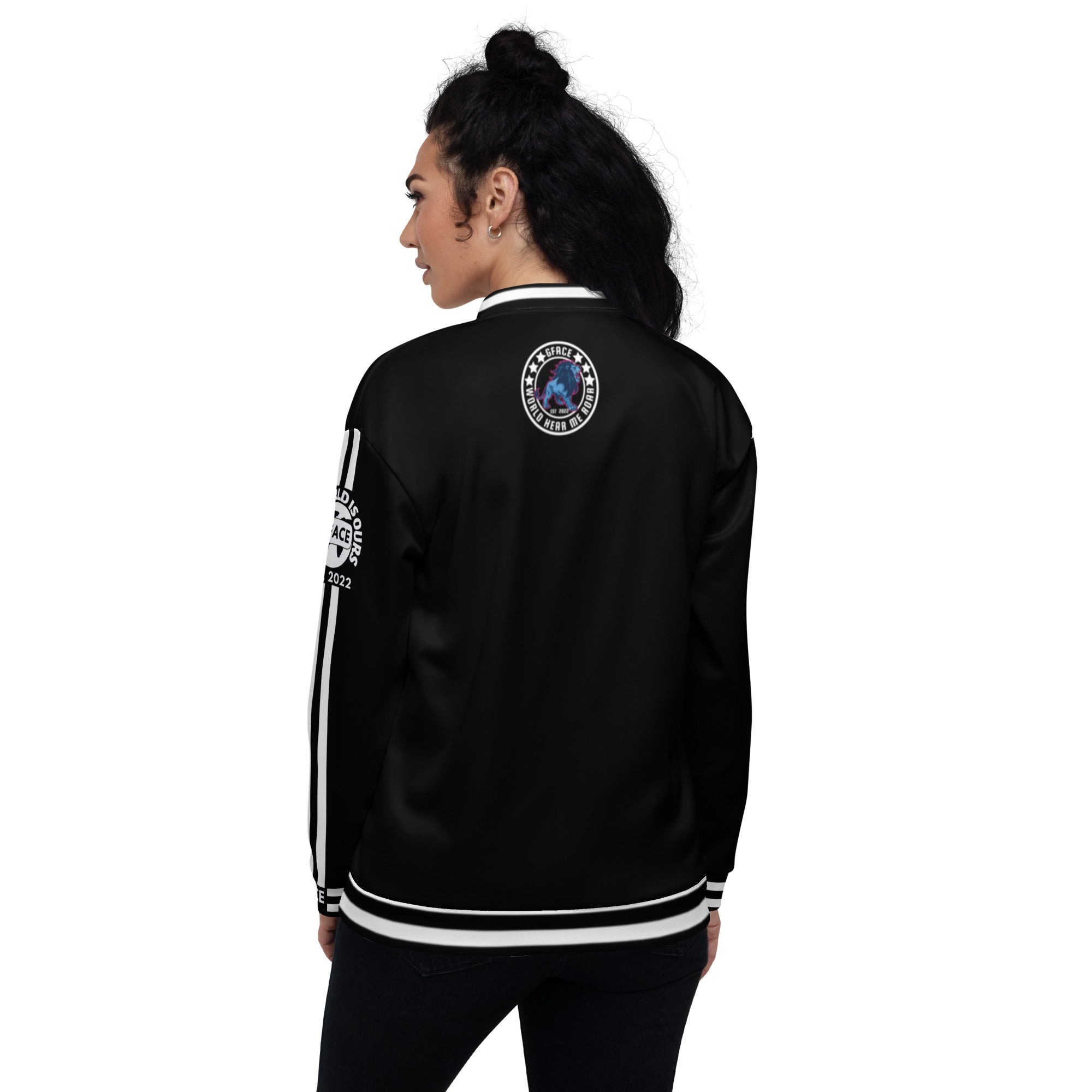 Unisex (W/Black) Bomber Jacket GFACE Sport