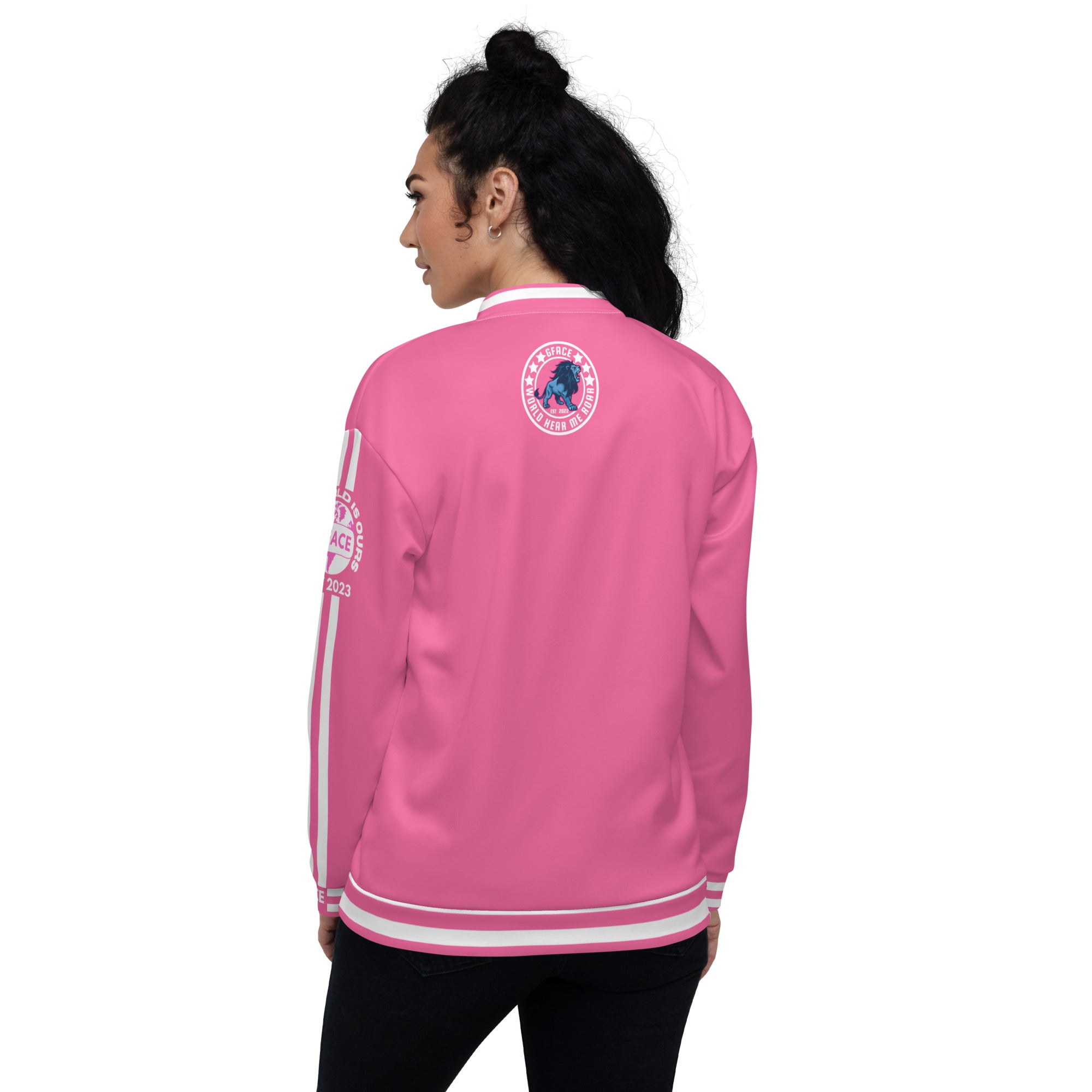 Unisex (W/Pink) Bomber Jacket GFACE Sport