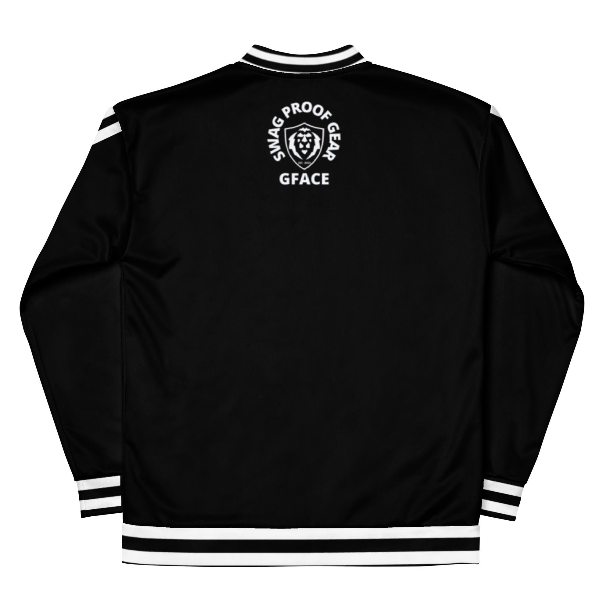 Unisex Bomber Jacket White GFACE Unleash The Swagger