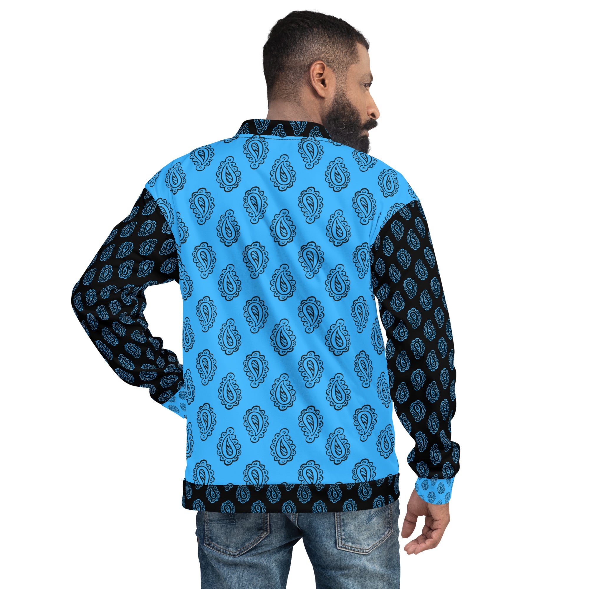 Gface Blue Bandana Unisex Bomber Jacket