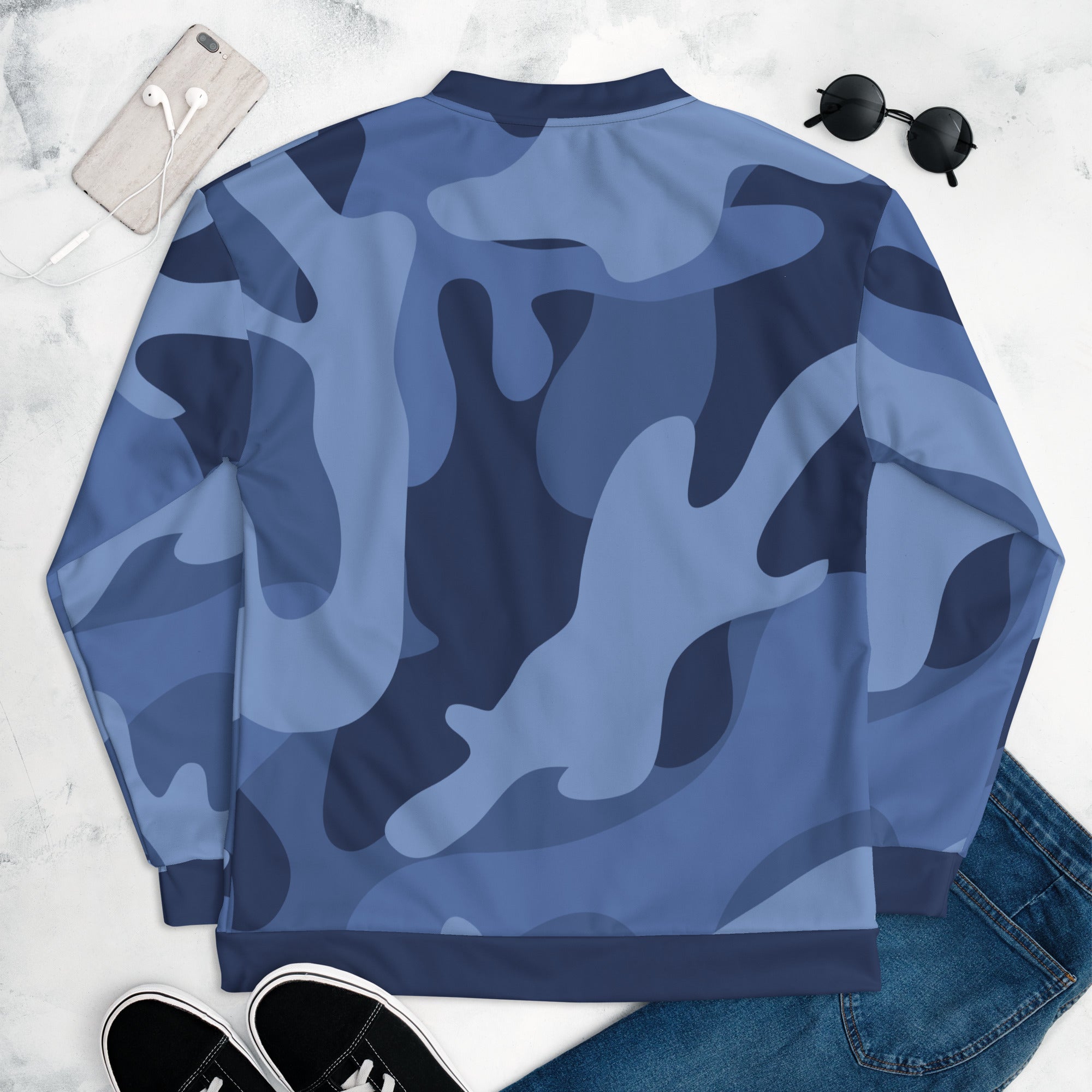 Gface Blue Camo-Incognito Unisex Bomber Jacket