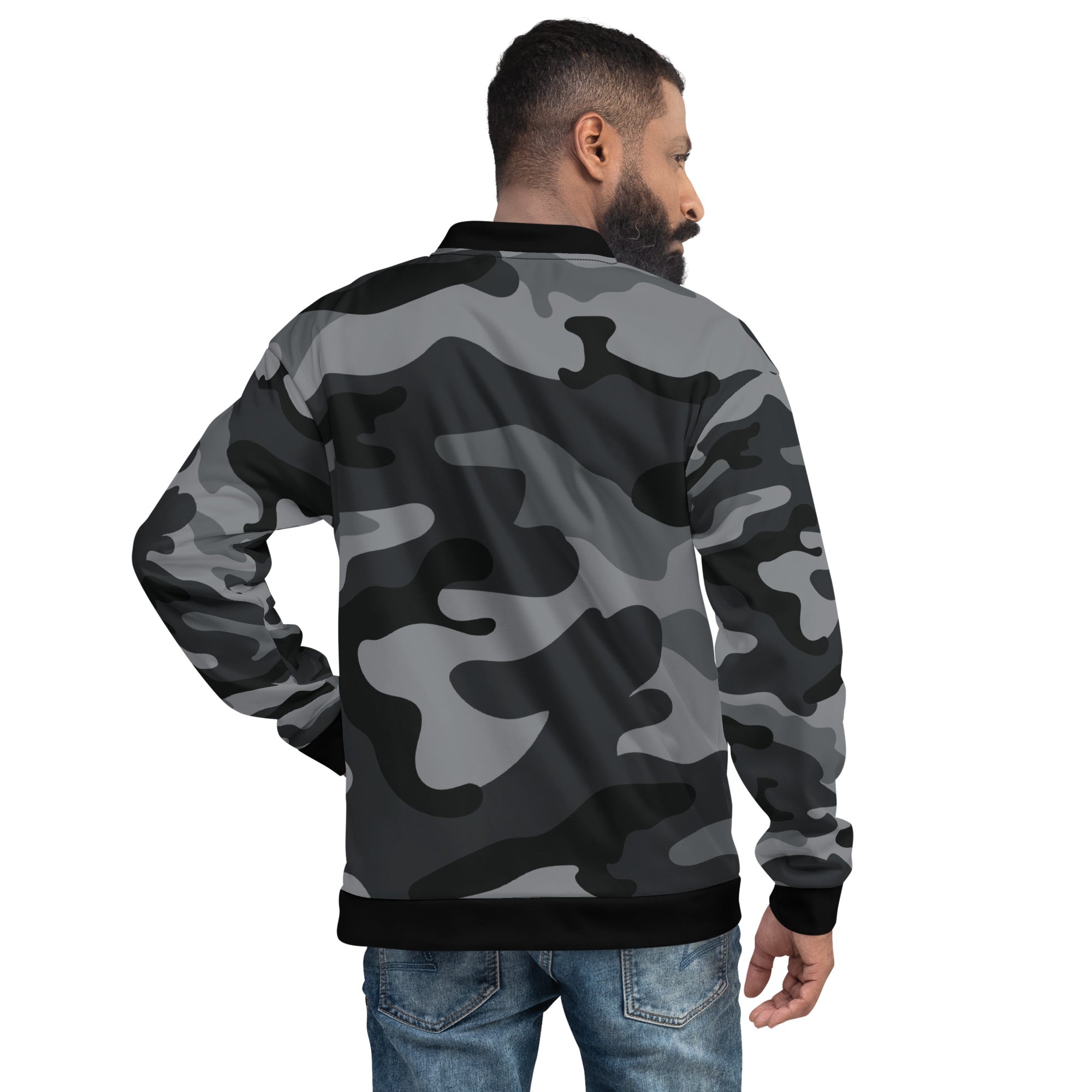 Gface Black Camo-Incognito Unisex Bomber Jacket