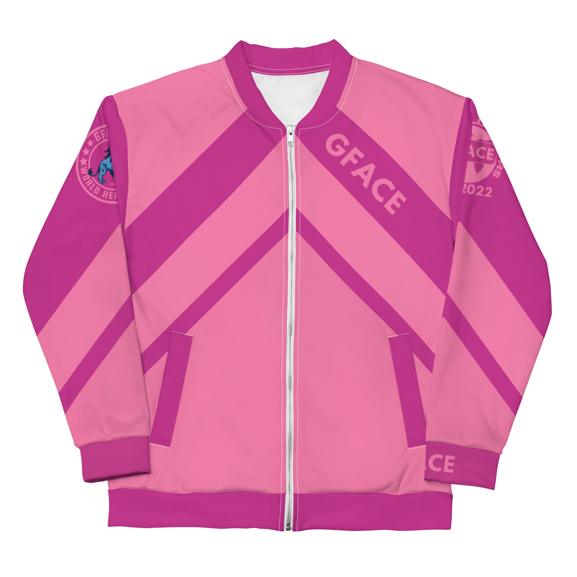 Unisex 2-Tone Pink GFACE Bombe Jacket World Hear Me Roar