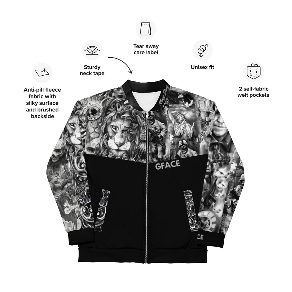 Gface Unisex Patriot print Bomber Jacket