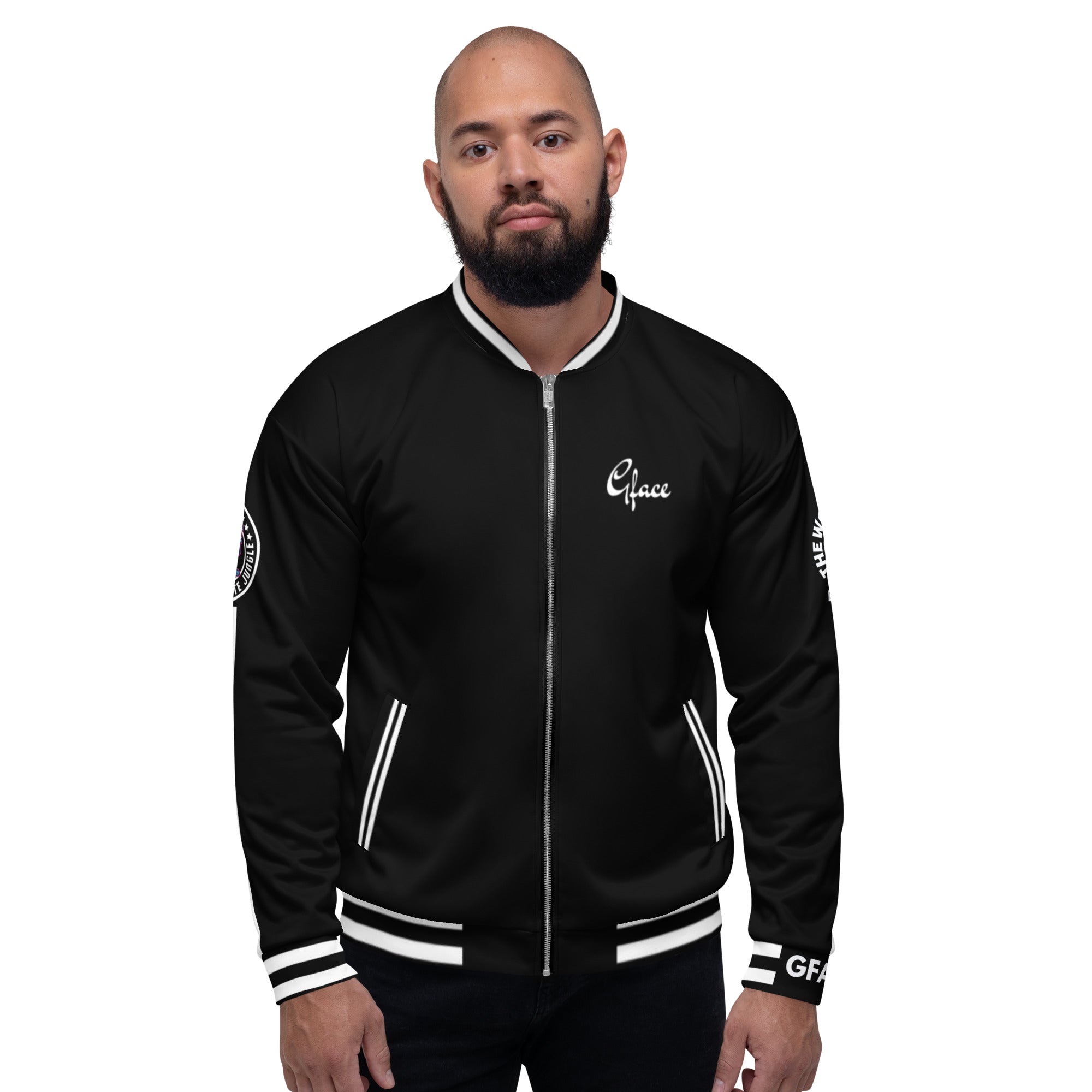 Unisex (W/Black) Bomber Jacket GFACE Sport