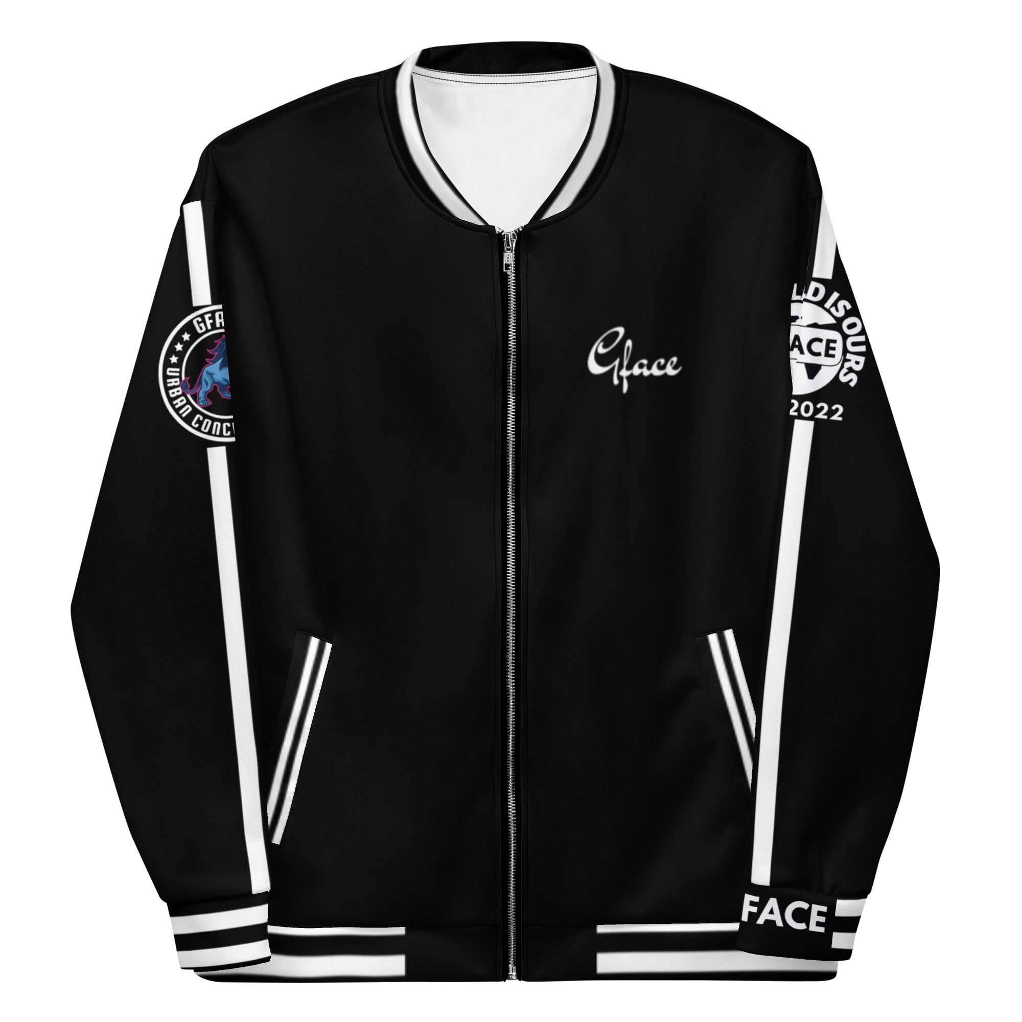 Unisex (W/Black) Bomber Jacket GFACE Sport