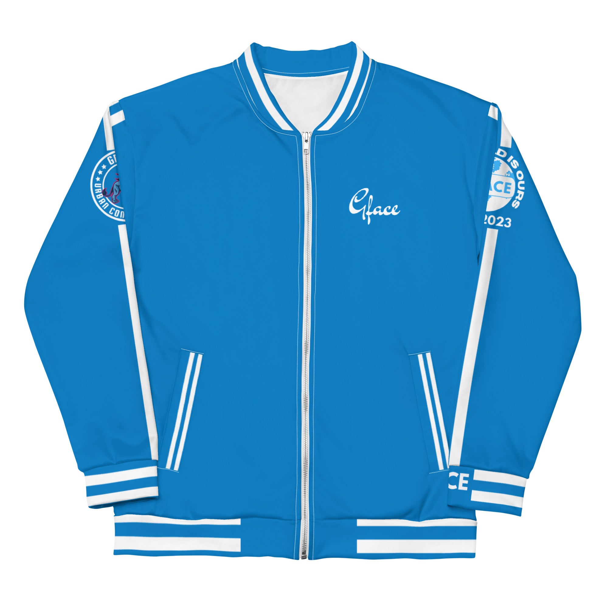 Unisex (W/L.Blue) Bomber Jacket GFACE Sport