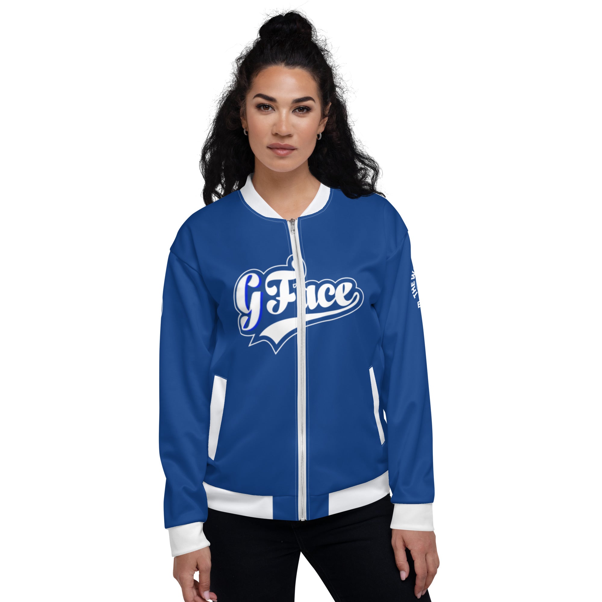 Unisex Blue Gface Vip Bomber Jacket