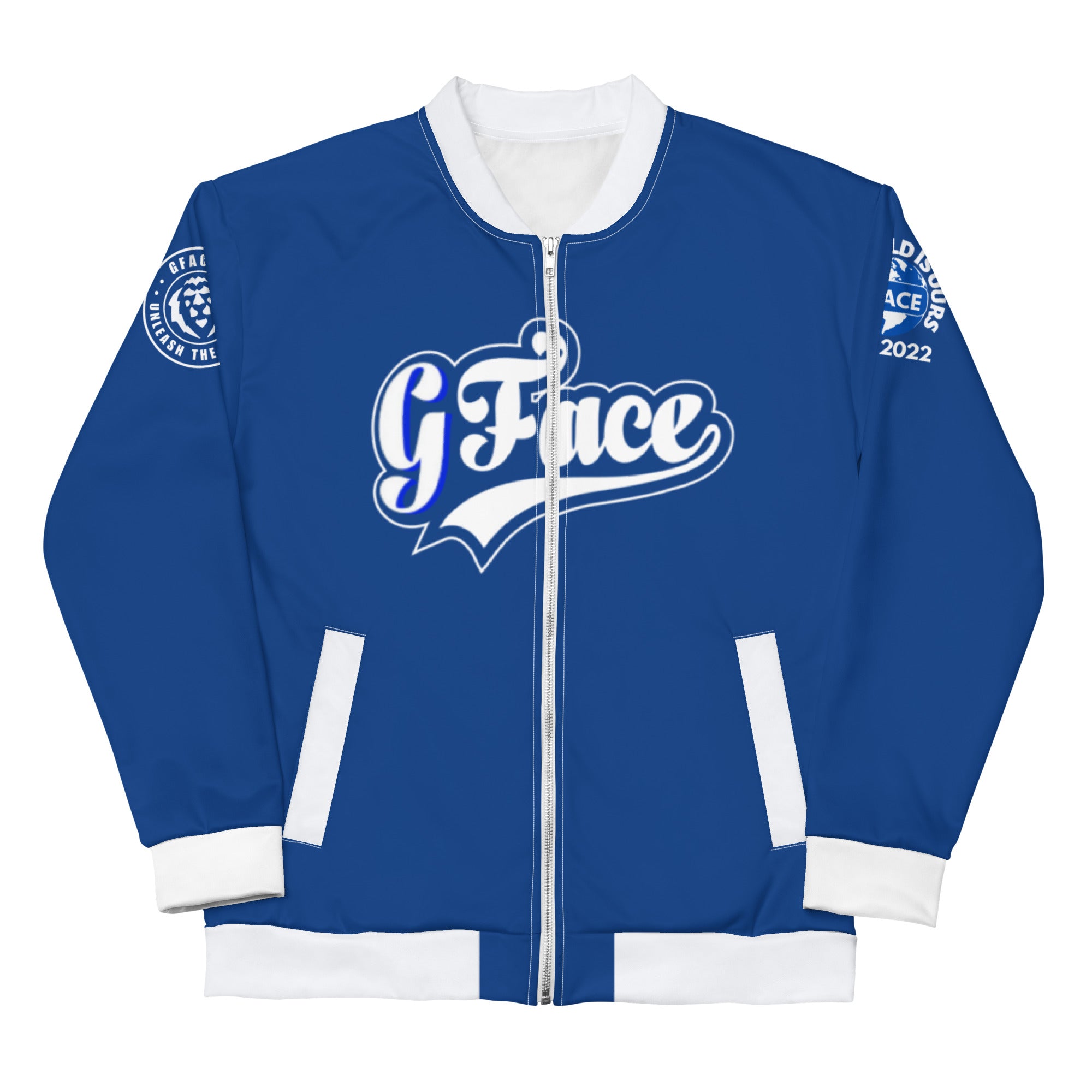 Unisex Blue Gface Vip Bomber Jacket