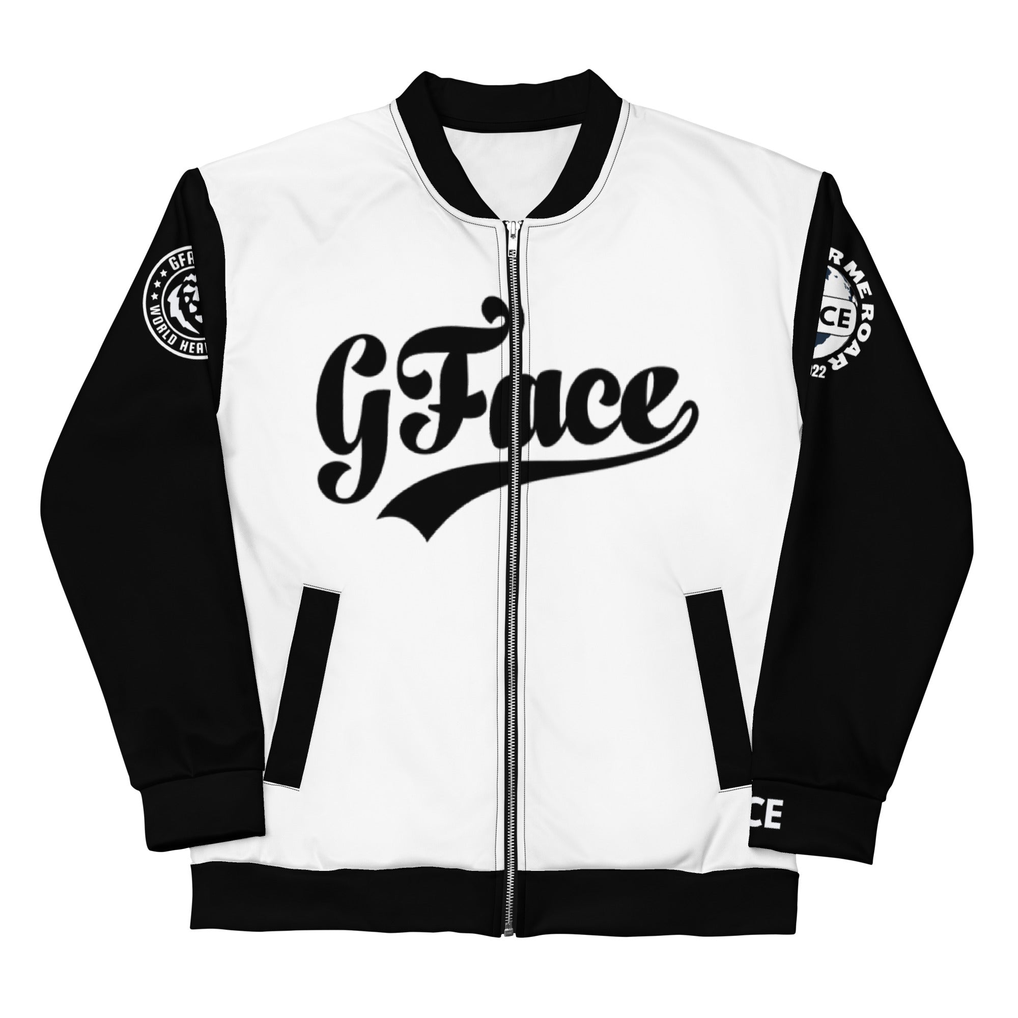 GFACE VIP WhiteUnisex Bomber Jacket