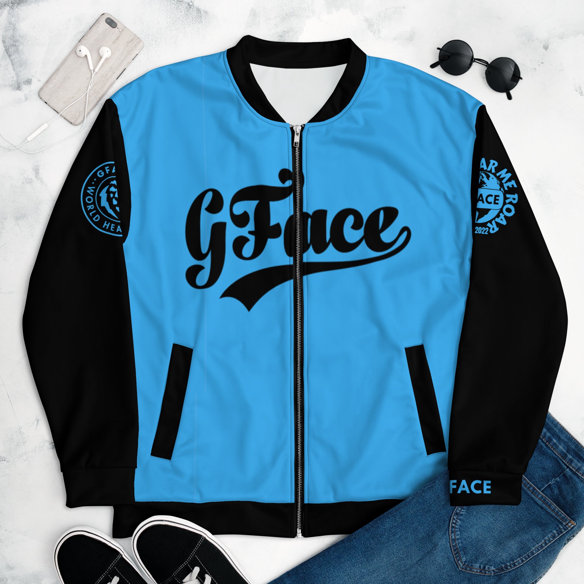 GFACE VIP Blue Unisex Bomber Jacket