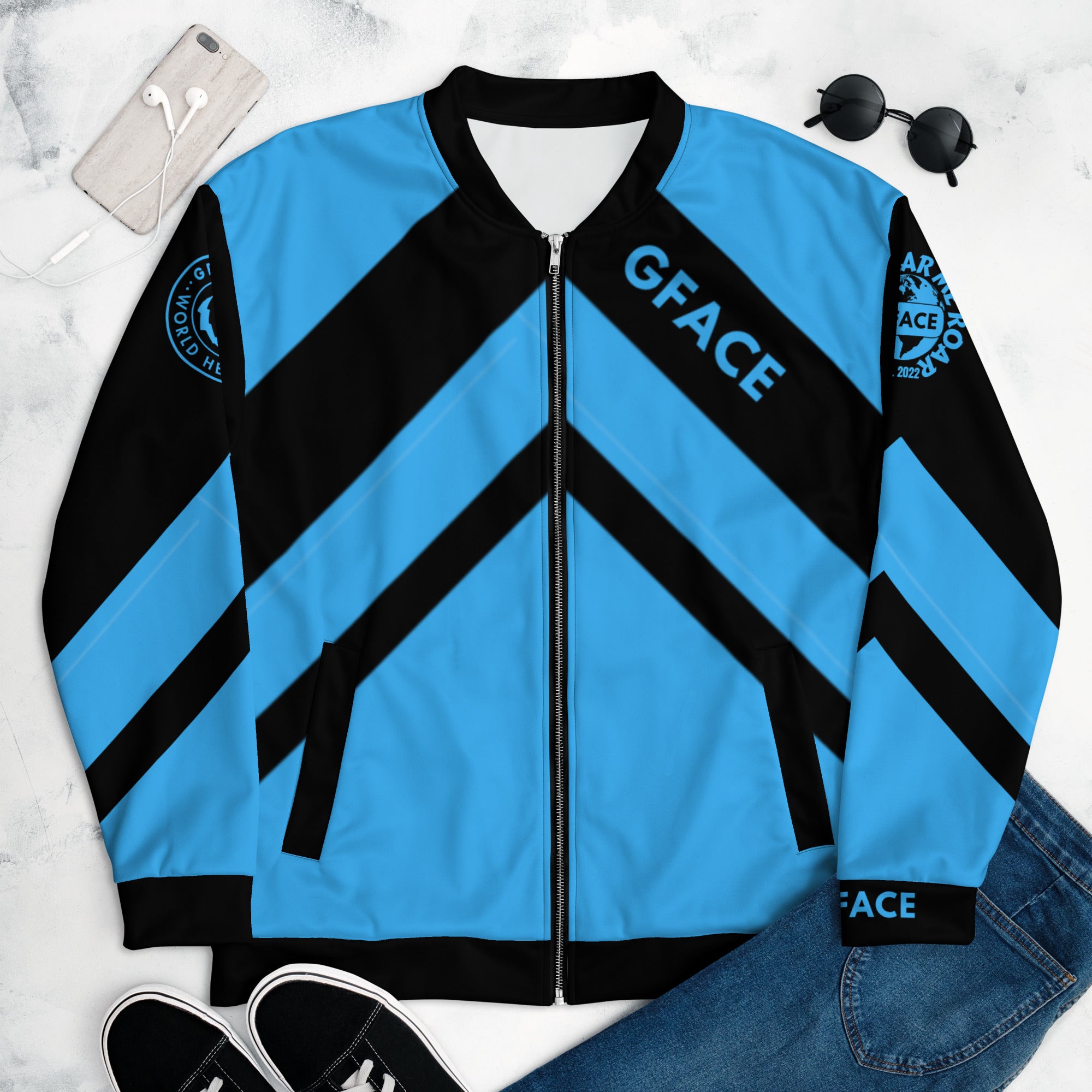 GFACE Elite Blue Unisex Bomber Jacket