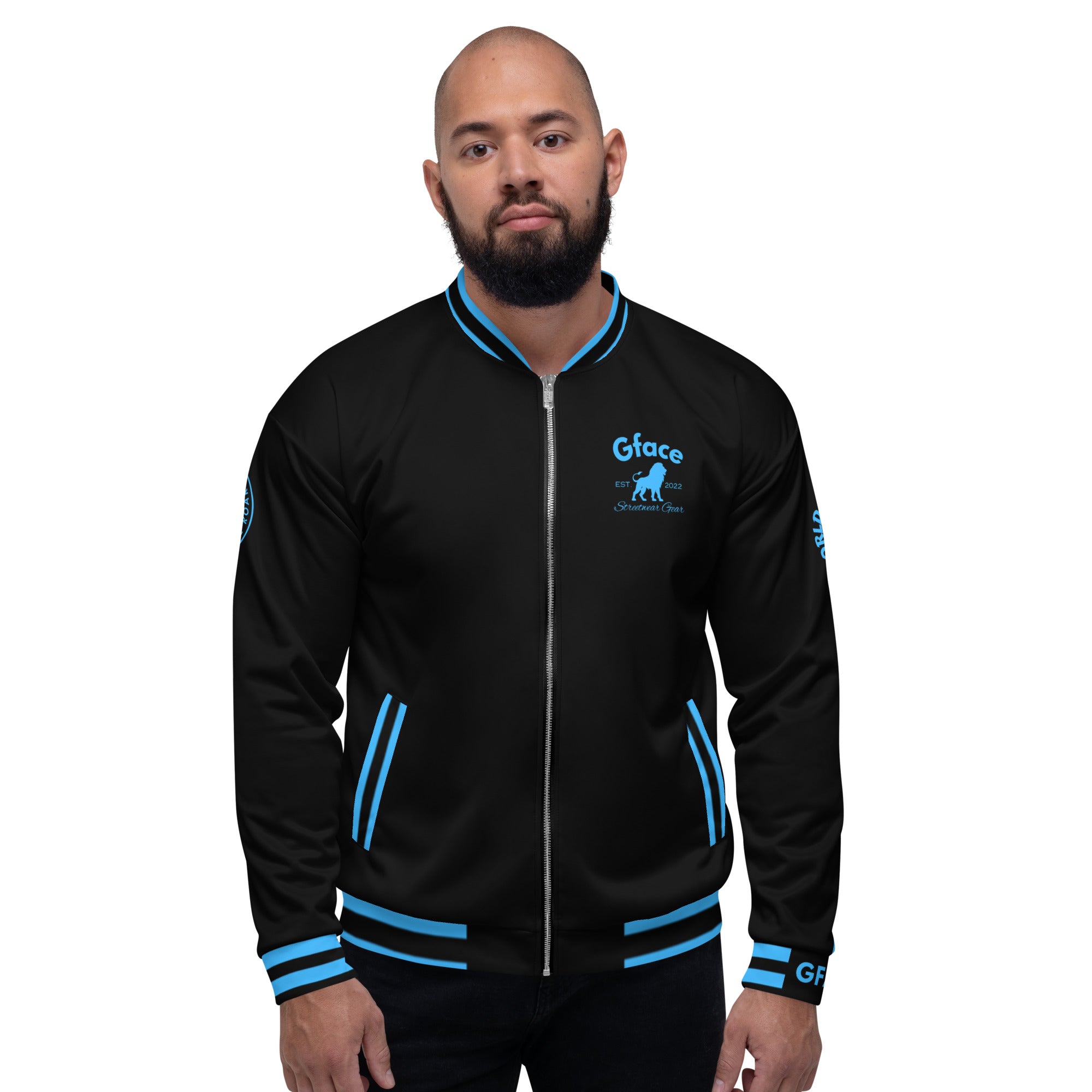 GFACE Blue Sport Unisex Bomber Jacket